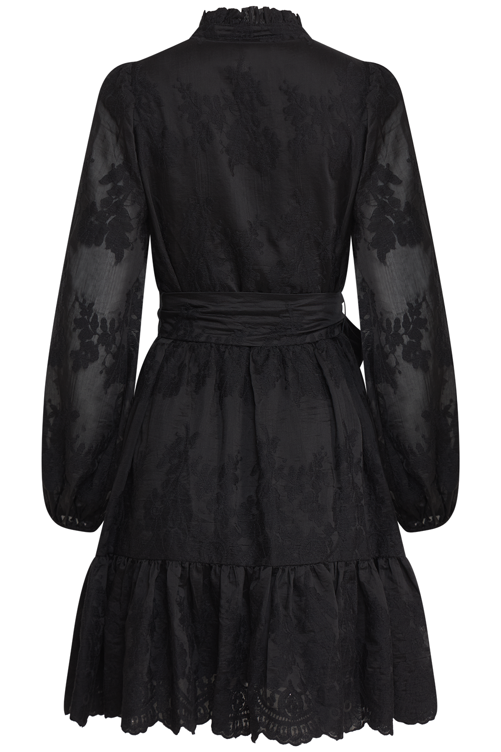 Sagali Wide Lace Dress - Black