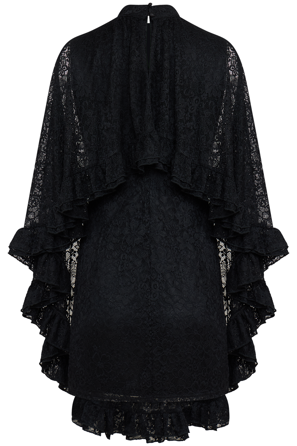 Aurelina Lace Cape Dress - Black