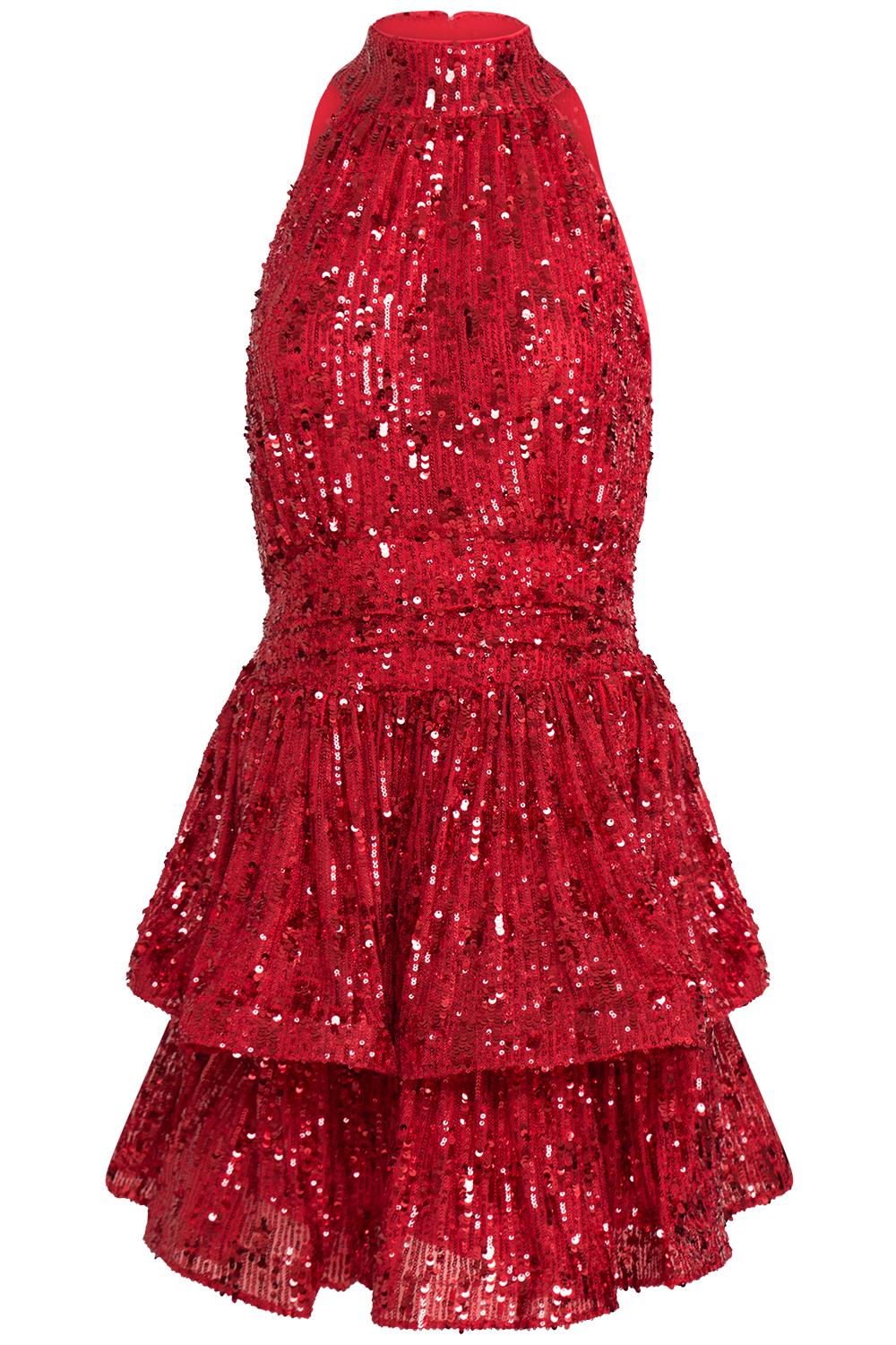 Iduna Sequin Mini Dress - Red