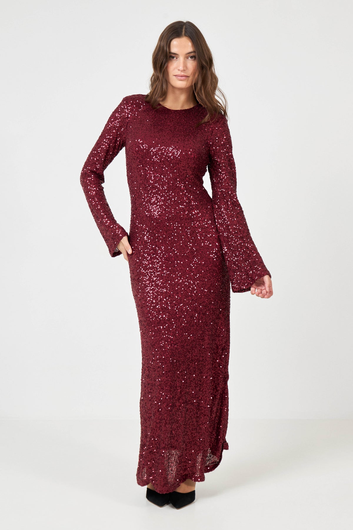 Alvine Maxi Sequin Dress - Red