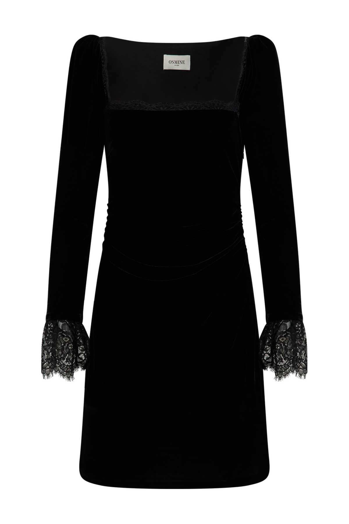 Vilma Velvet Mini Dress - Black