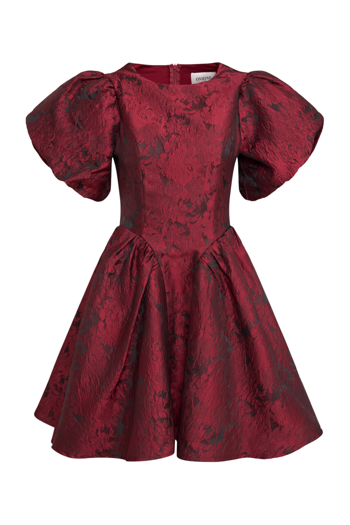 Freja Brocade Mini Dress - Red
