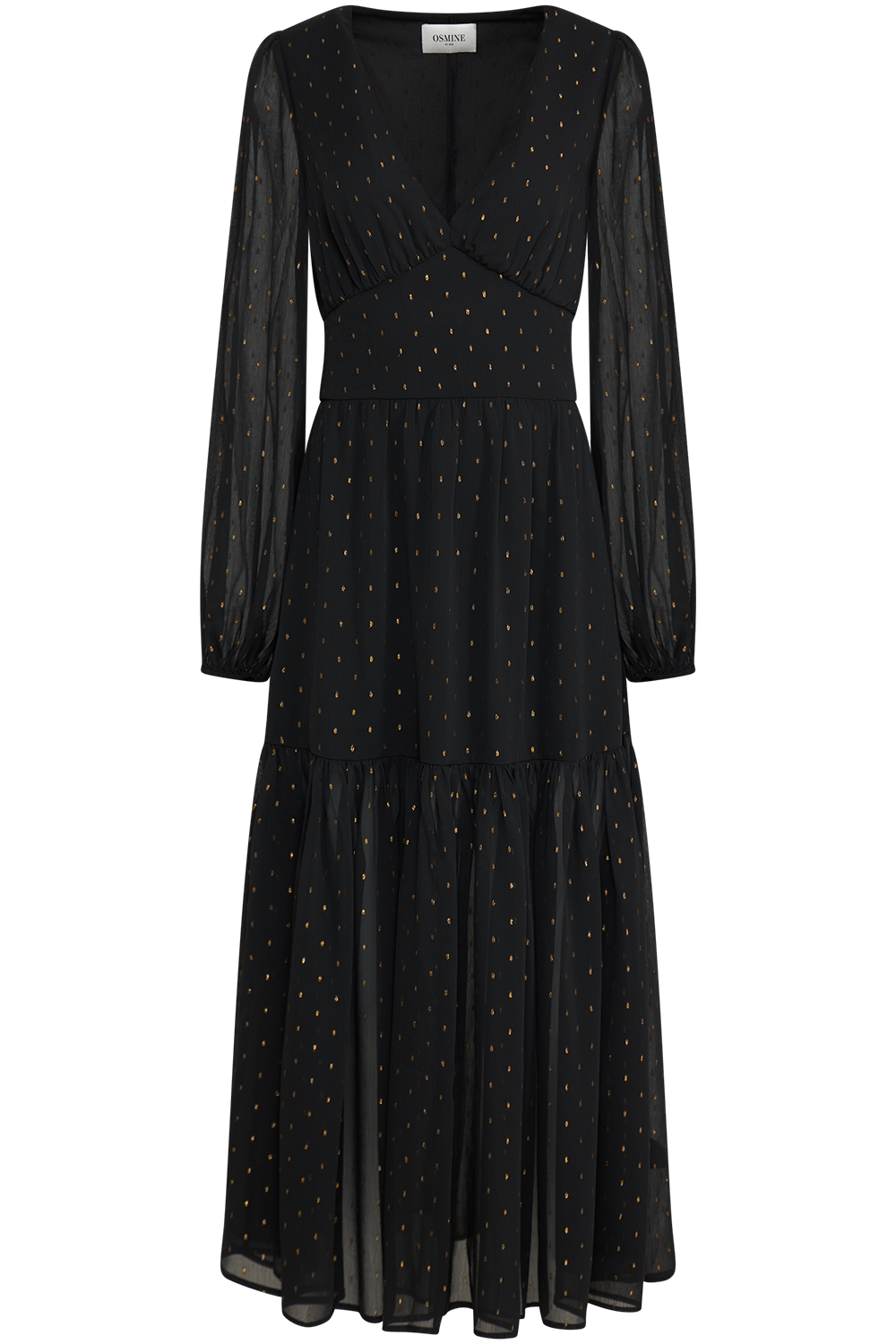 Vilde Chiffon Maxi Dress - Black