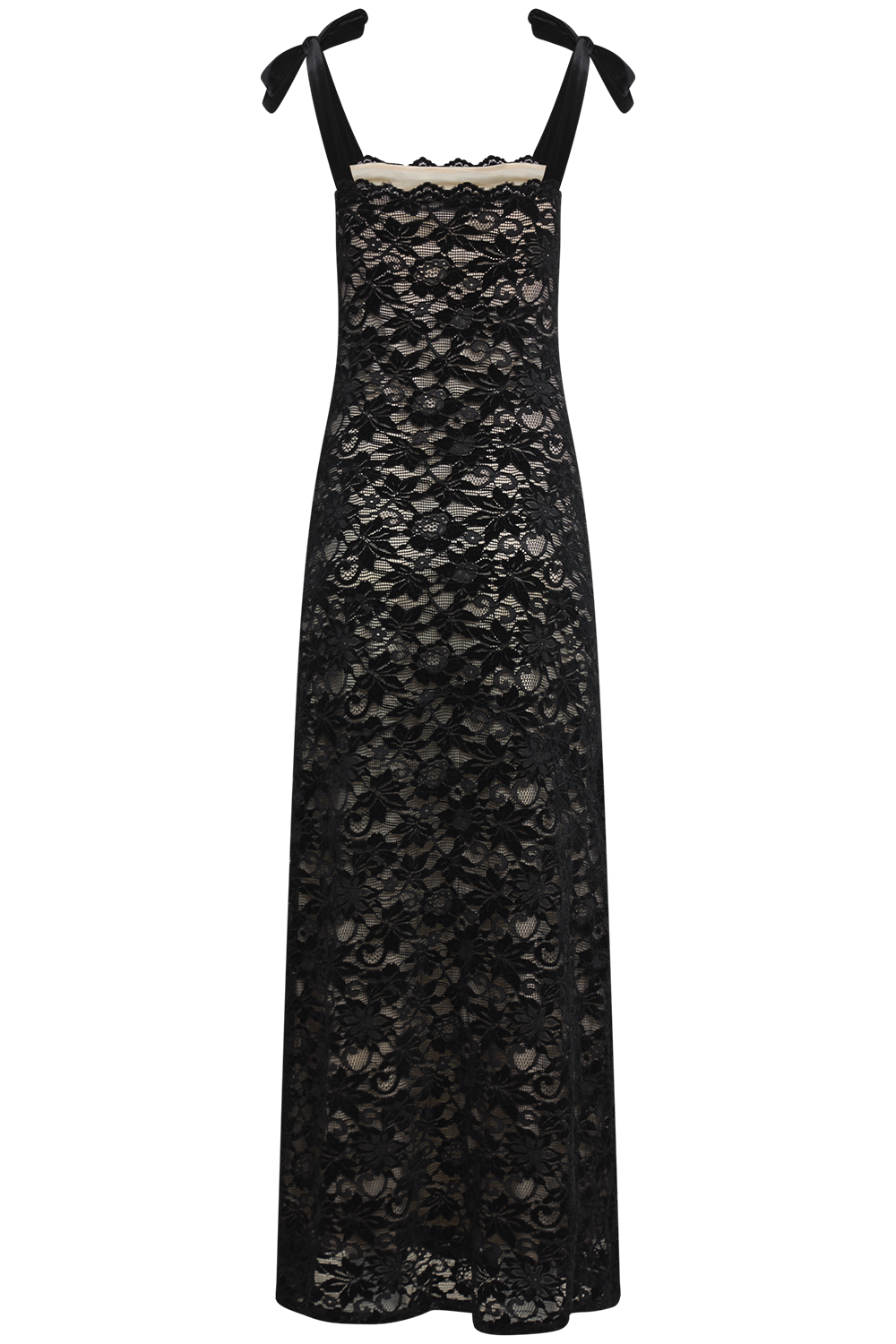 Åshild Lace Maxi Dress - Black