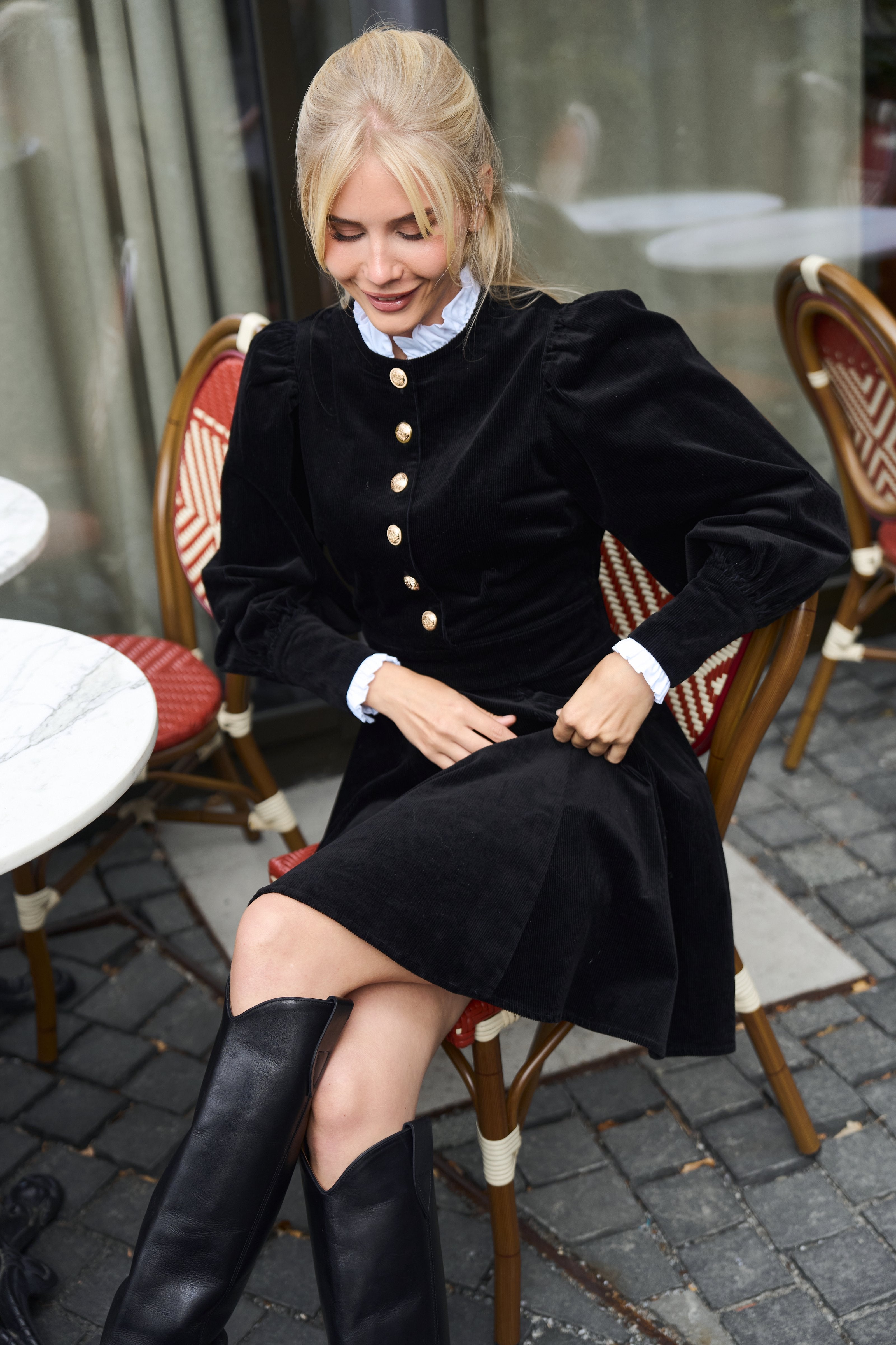 Livunn Cord Dress - Black