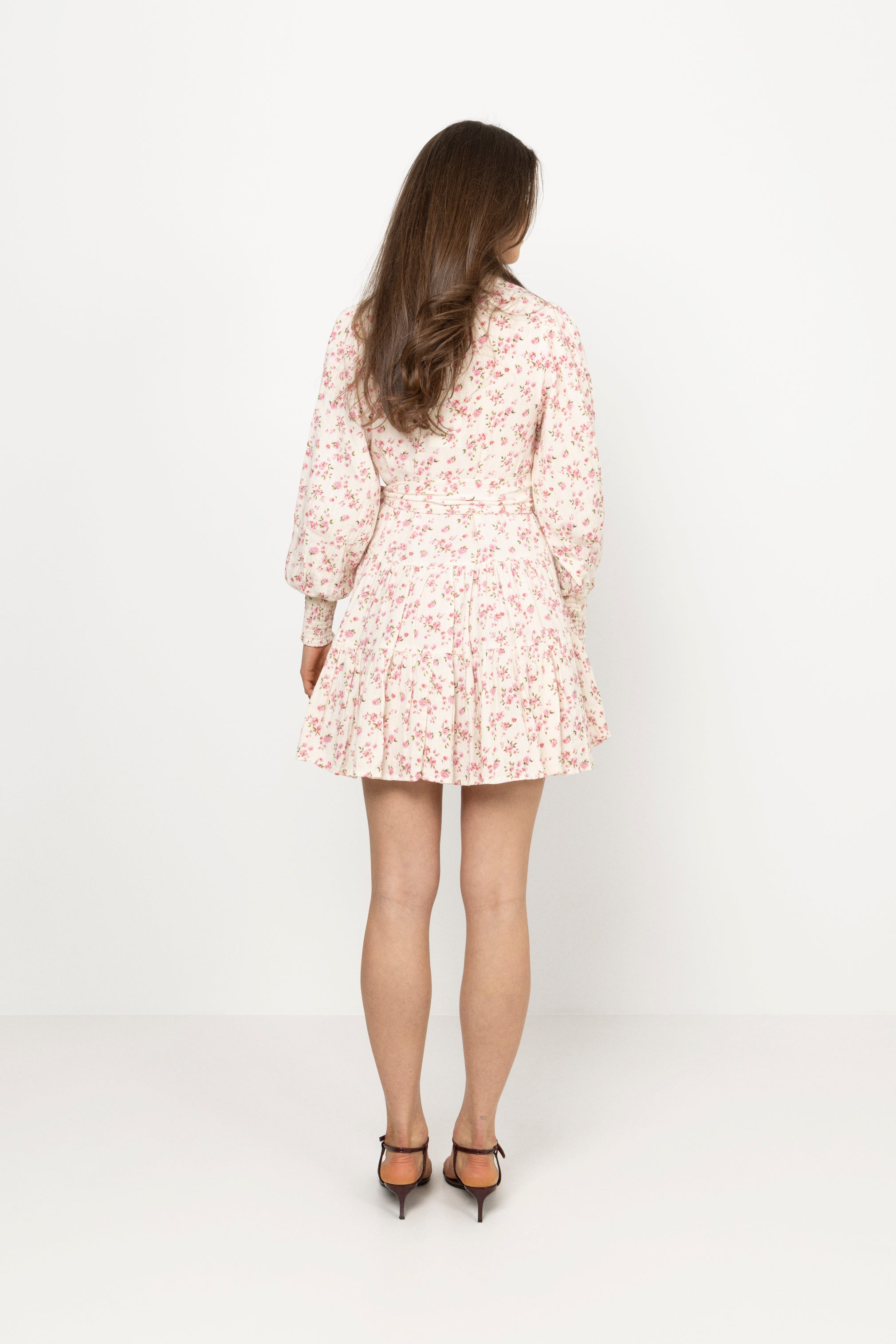 Delphine Flower Dress - Pink Flower