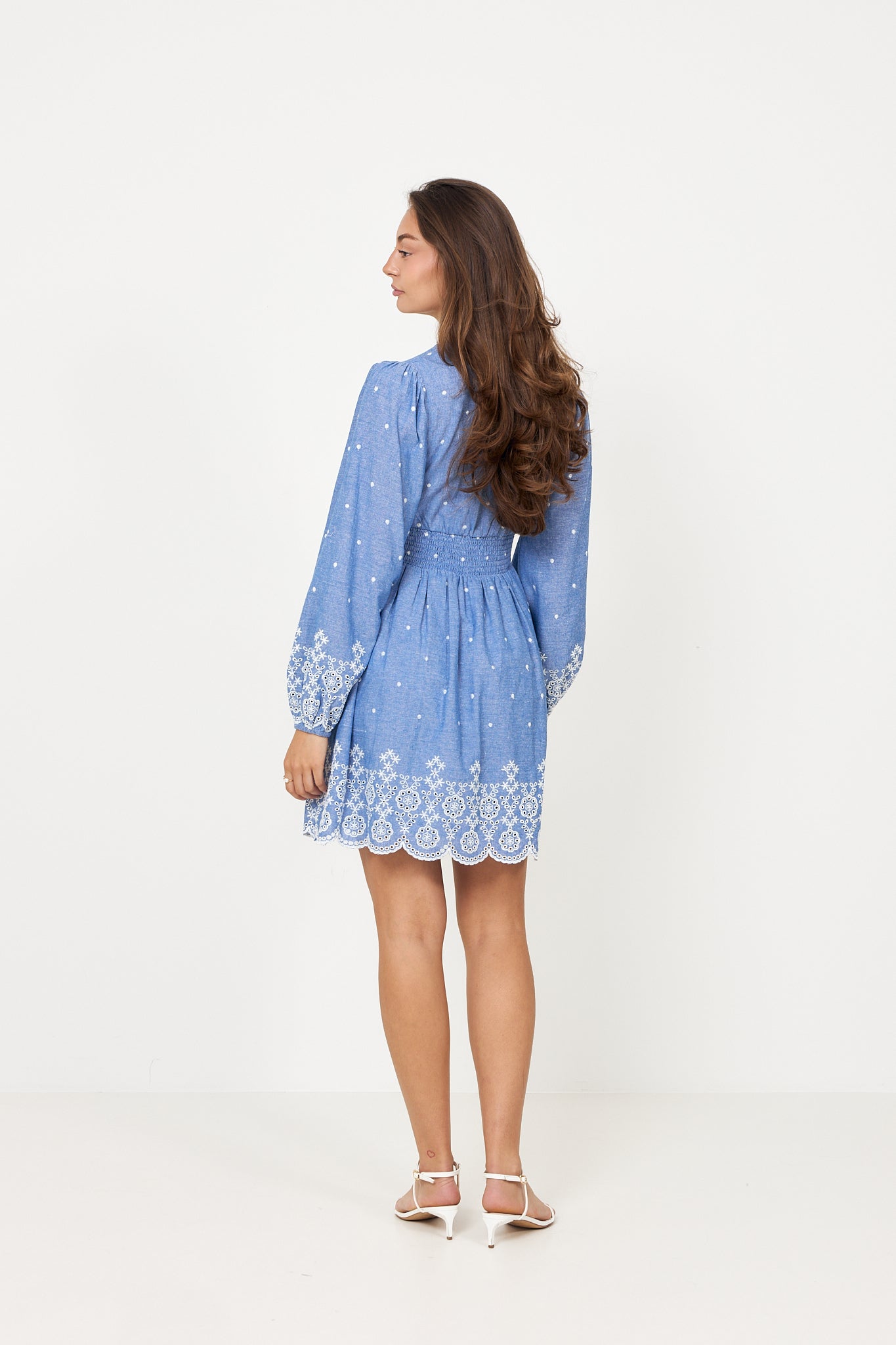 Runa Chambray Mini Dress - Blue