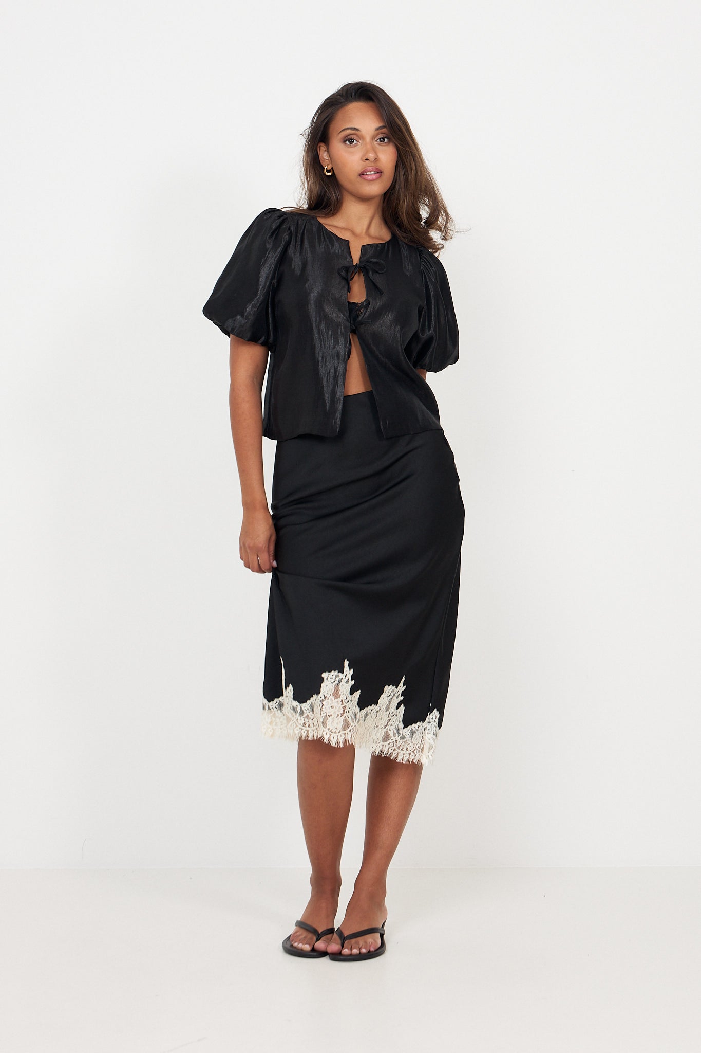 Rosie Organza Blouse - Black