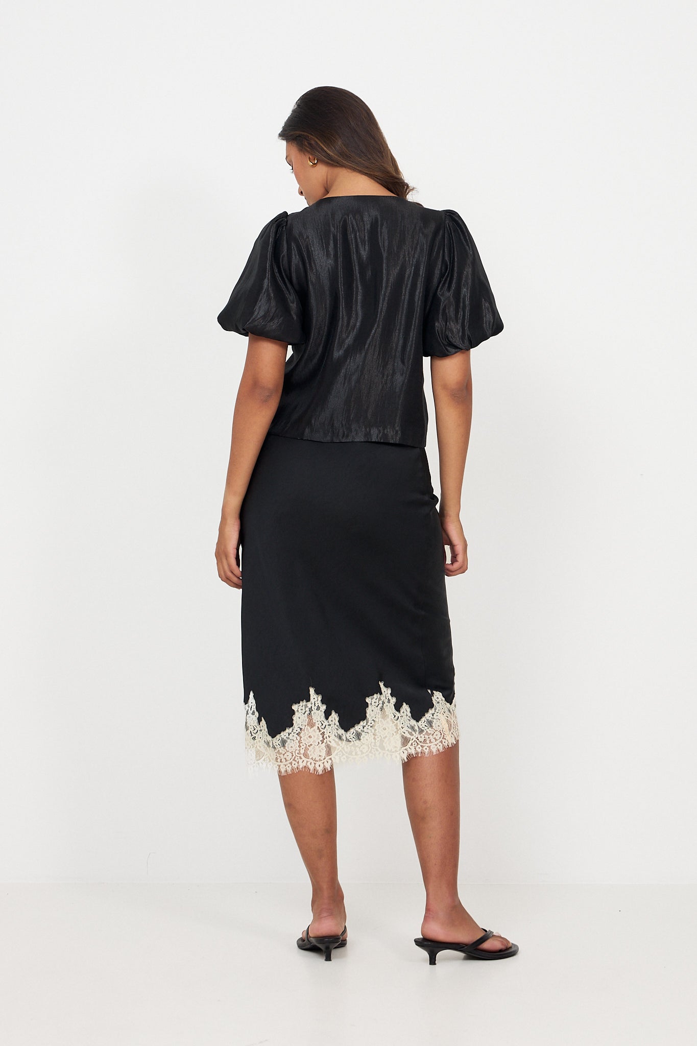Rosie Organza Blouse - Black