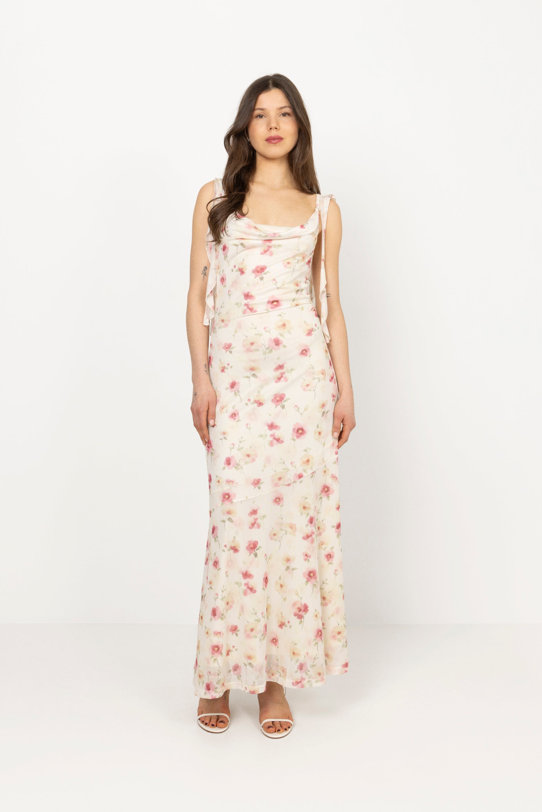 Cecilia Slip Maxi Dress - Pink Floral