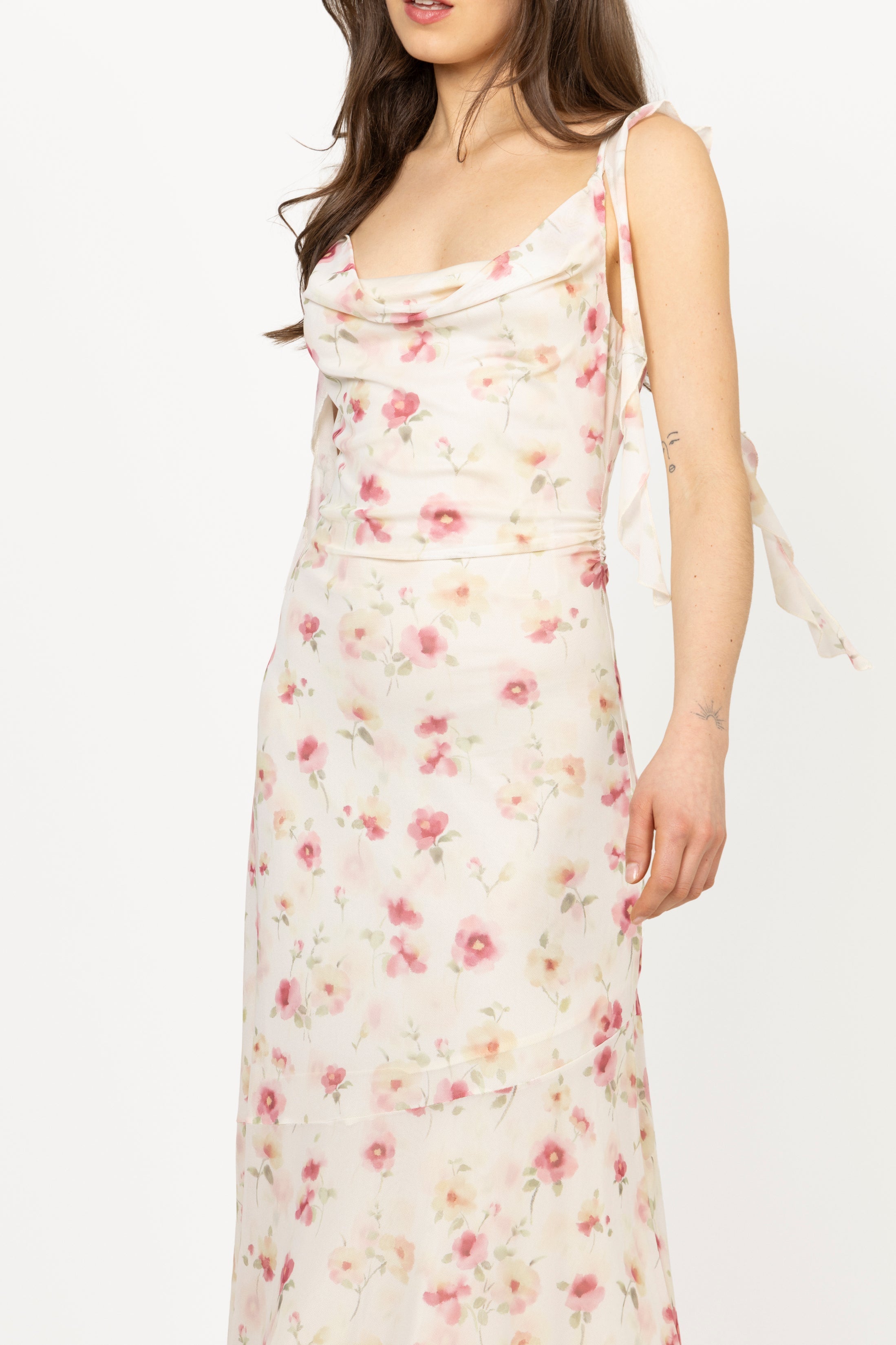 Cecilia Slip Maxi Dress - Pink Floral