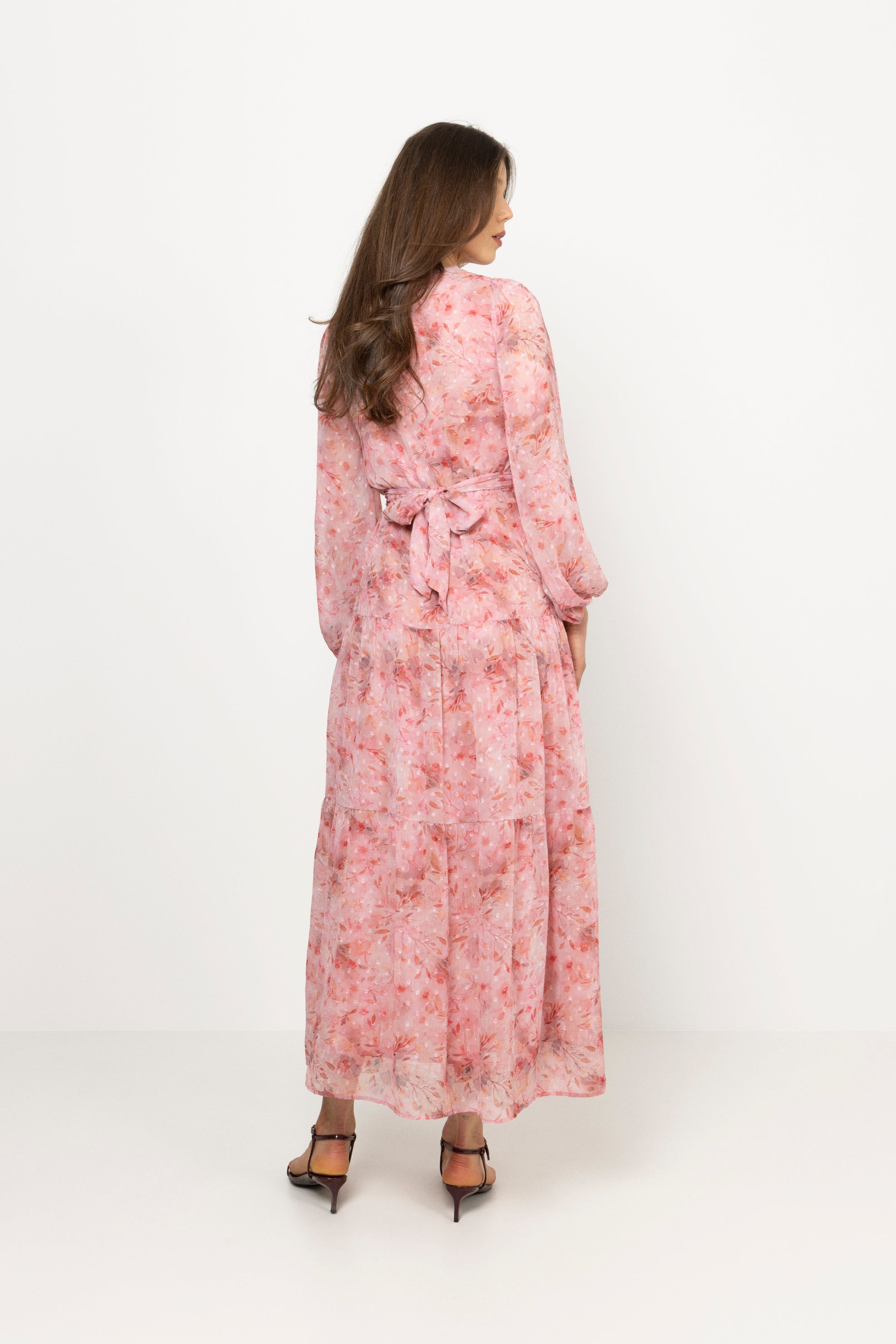 Hedvig Chiffon Maxi Dress - Pink Floral