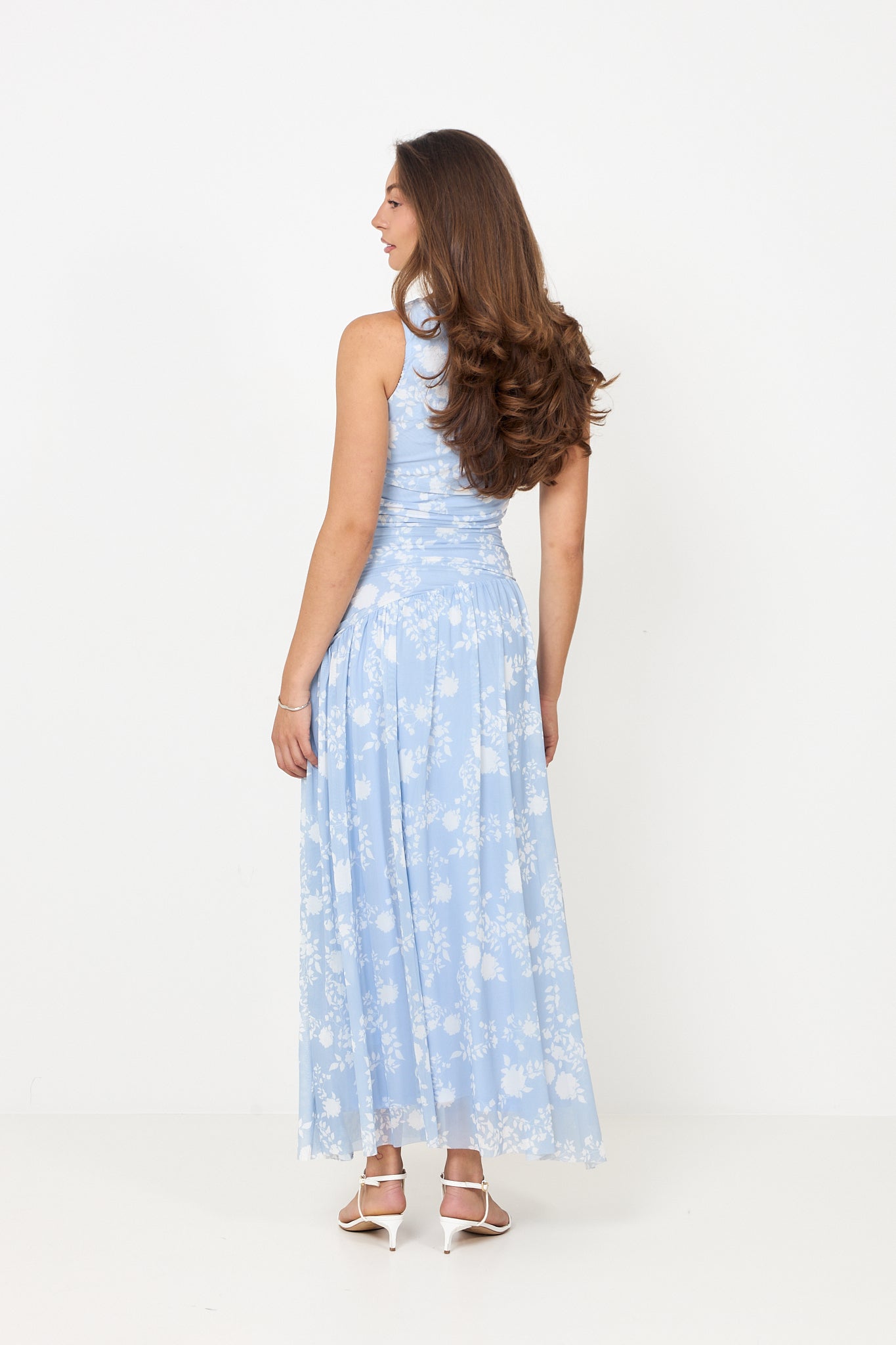 Mette Mesh Maxi Dress - Light Blue
