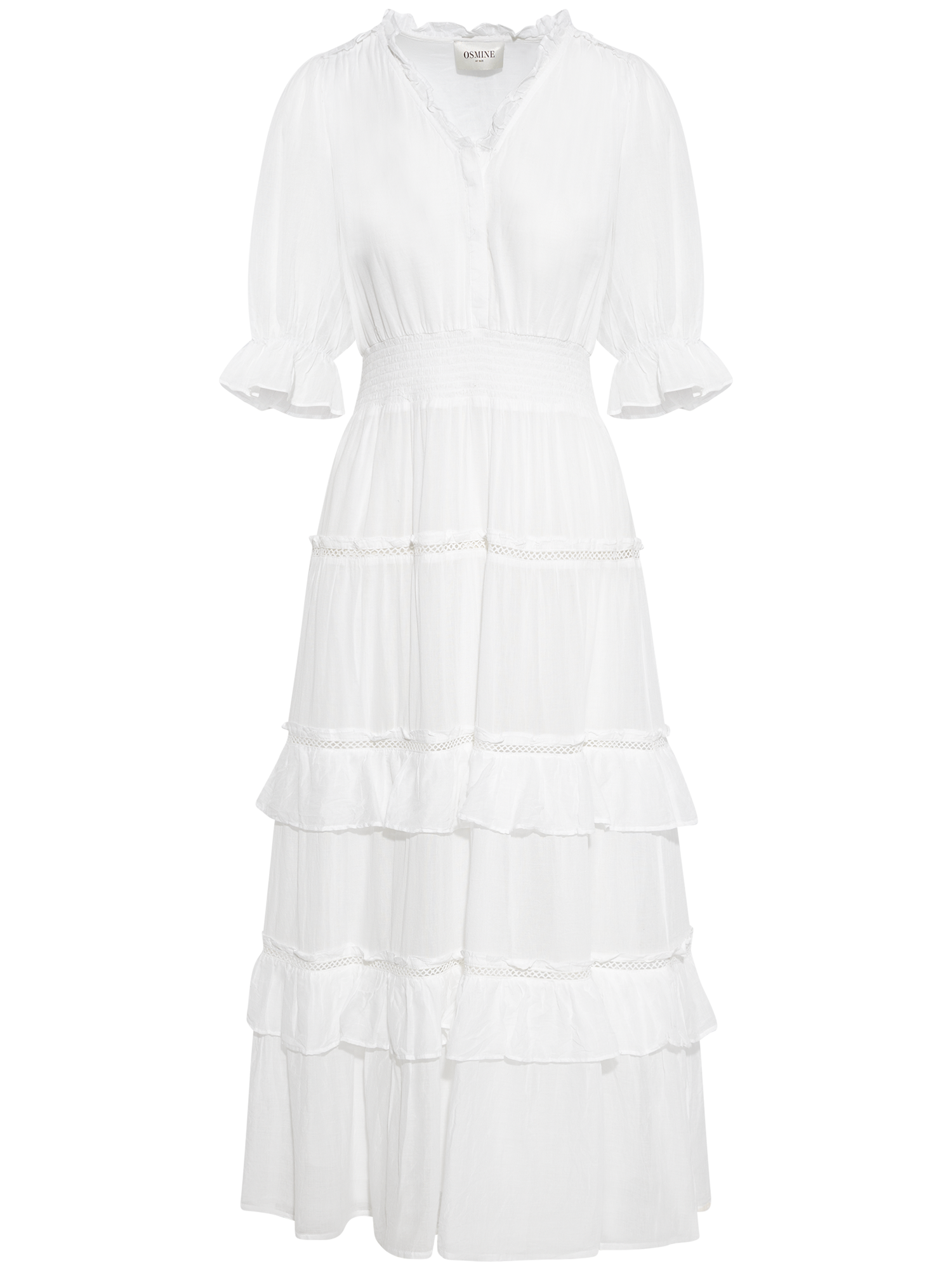 Vera Voile Dress - White