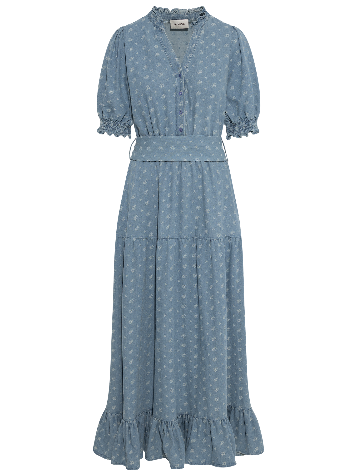 Grete Denim Maxi Dress - Light Blue