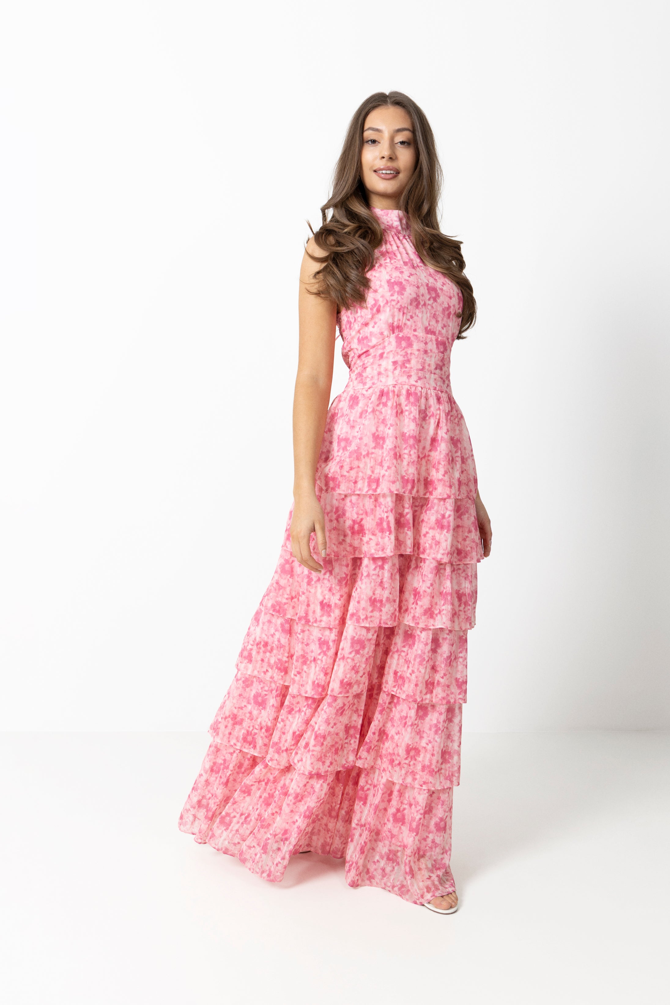 Ingalu Watercolor Dress - Pink