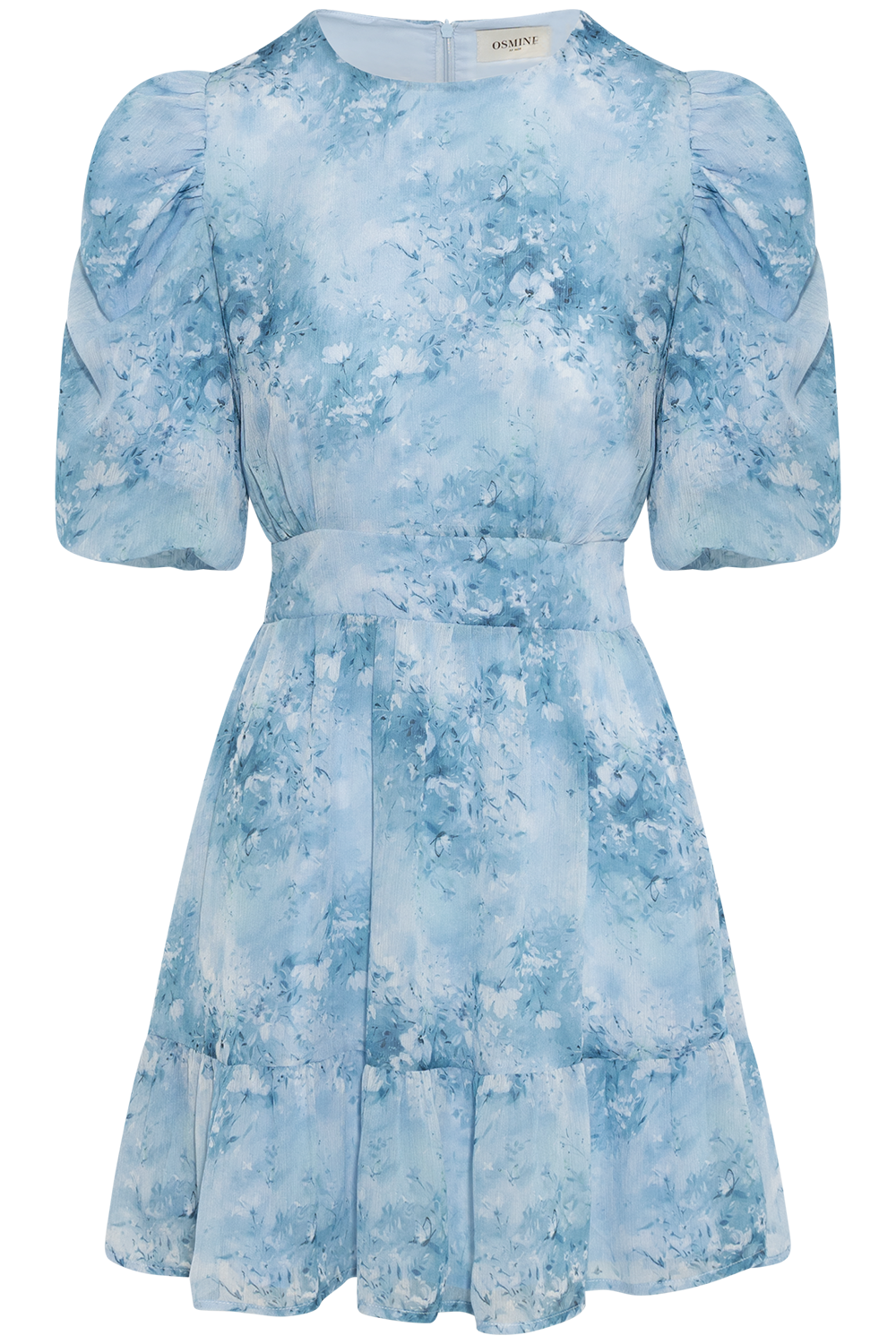 Santi Chiffon Mini Dress - Blue