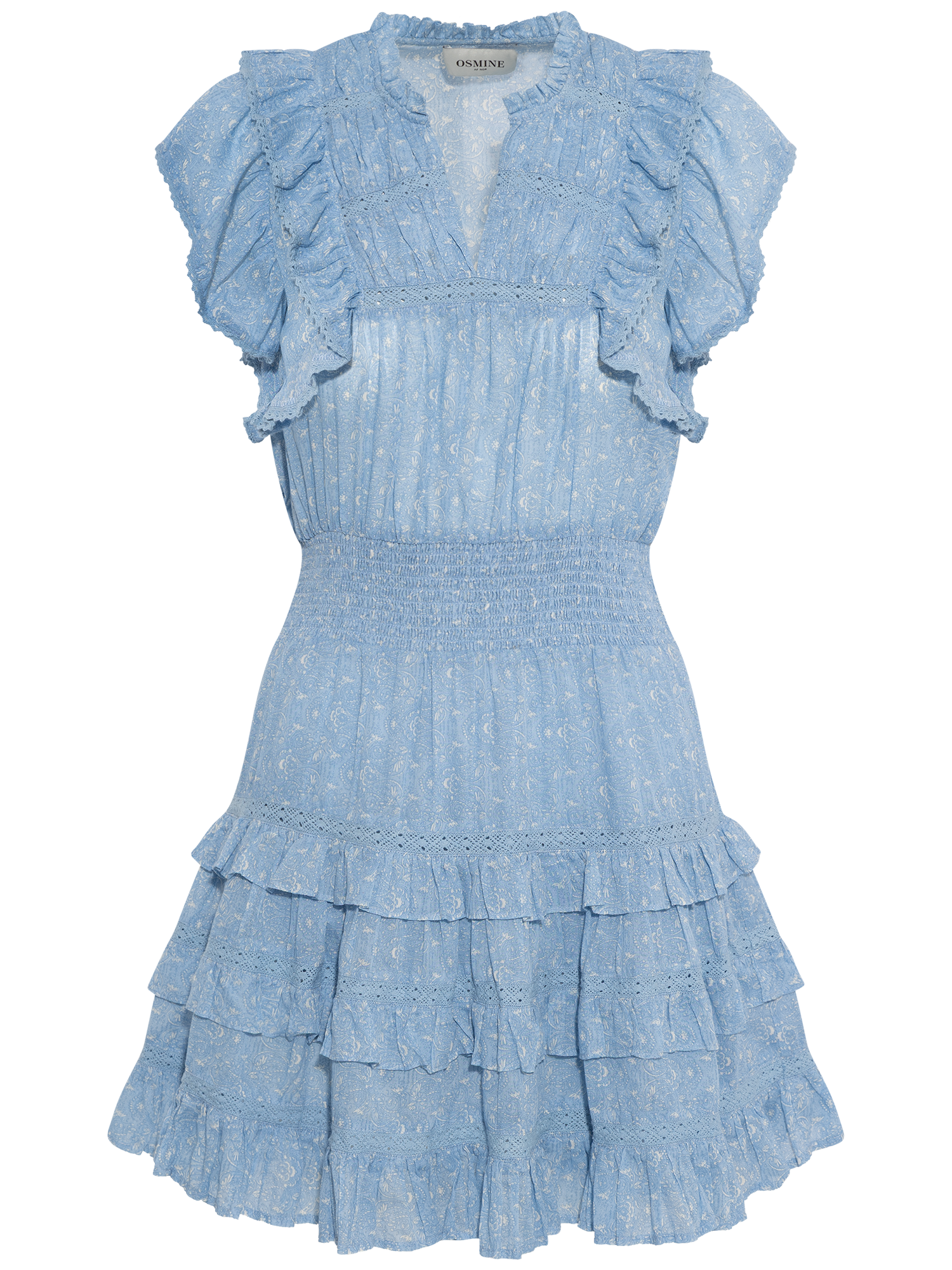 Fryd Paisley Dress - Light Blue