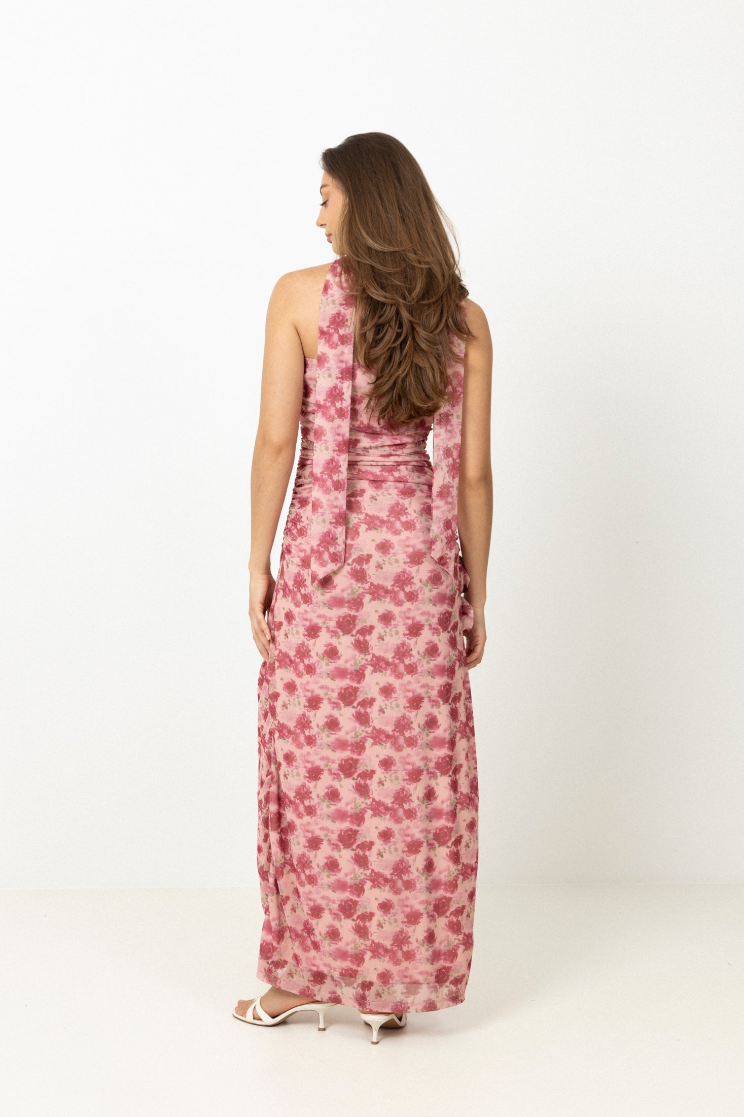Josefine Mesh Dress - Pink Floral