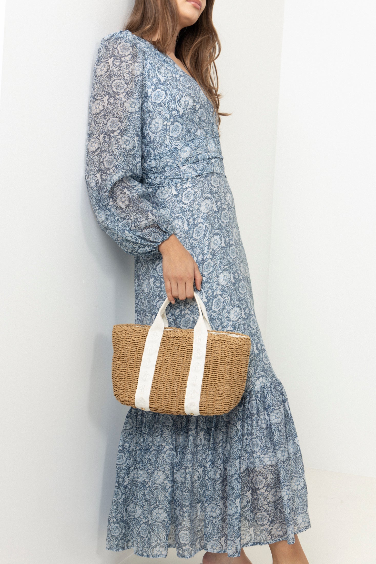 Beatrice Basket Bag - White
