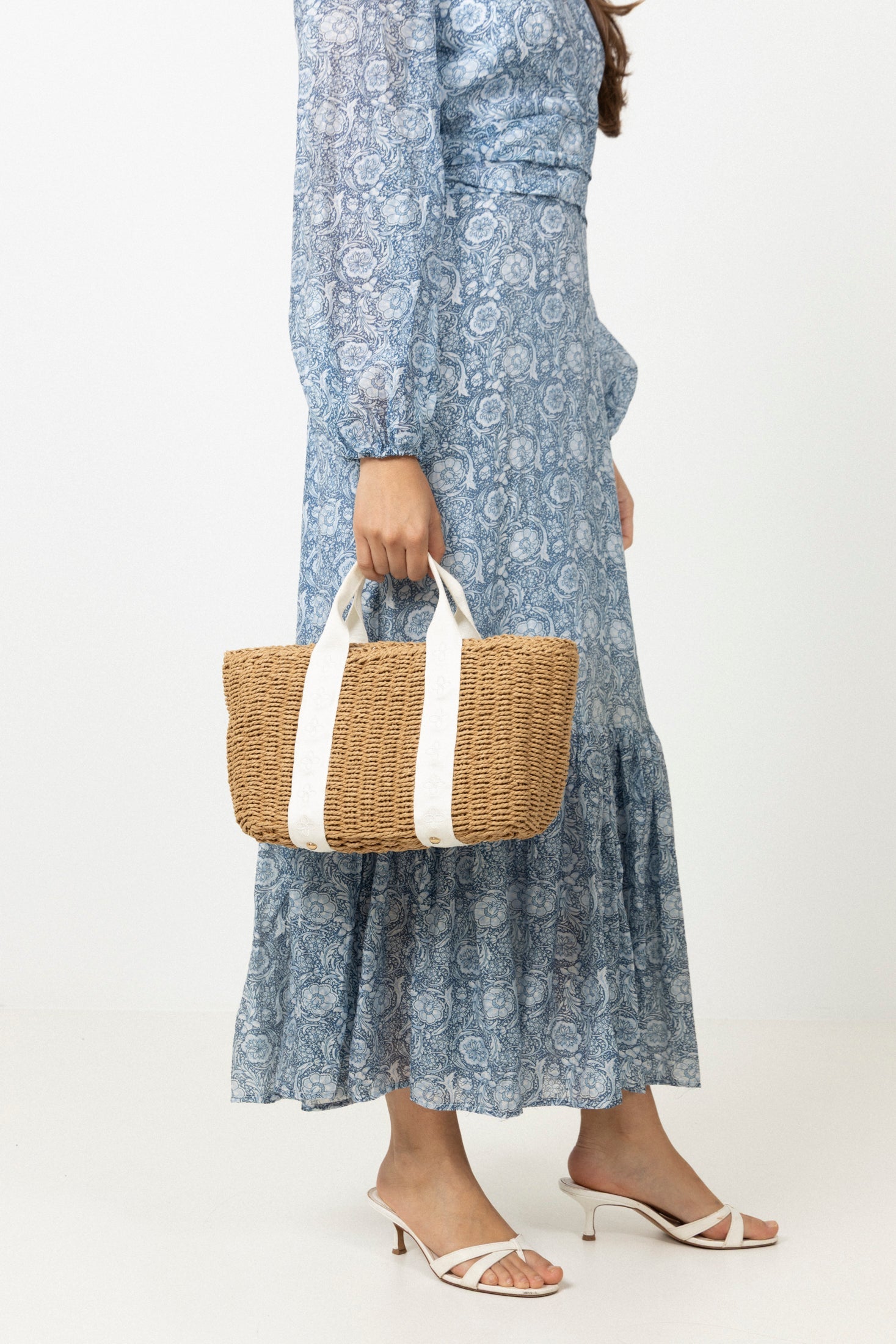 Beatrice Basket Bag - White