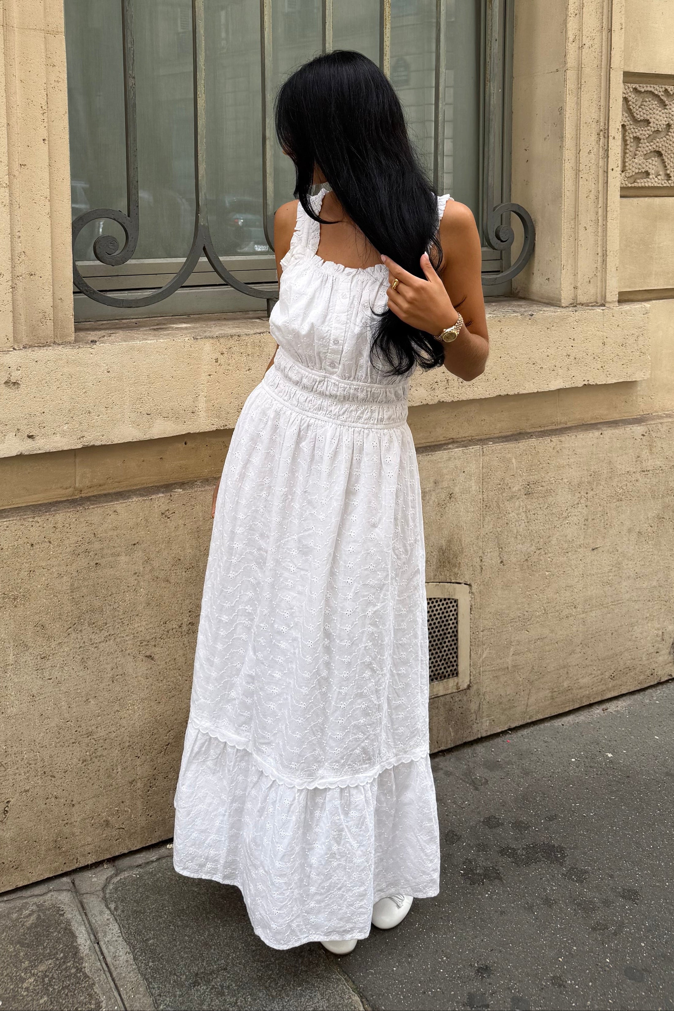 Vilja Cotton Maxi Dress - White