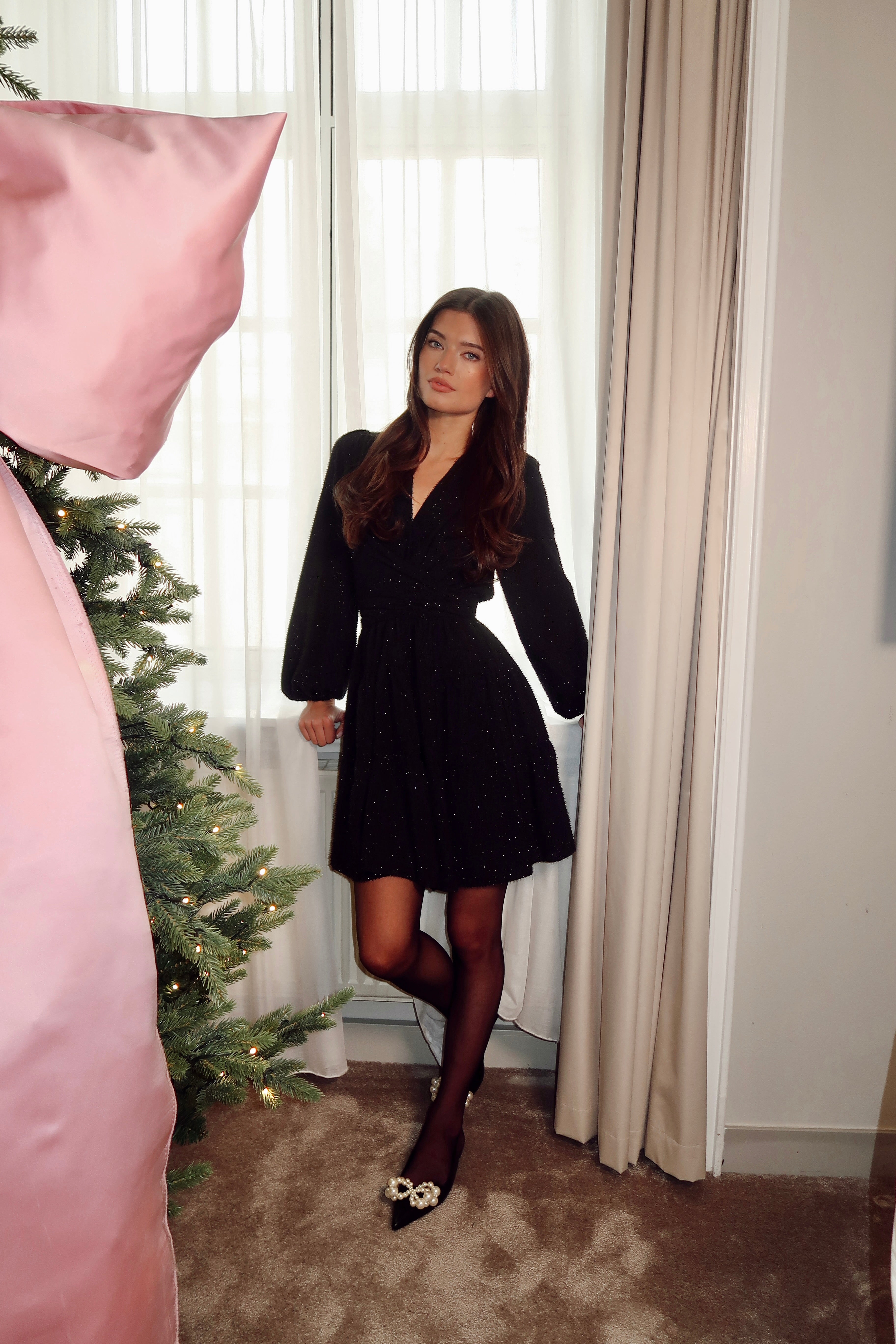 Hedvig Mini Dress - Black Silver