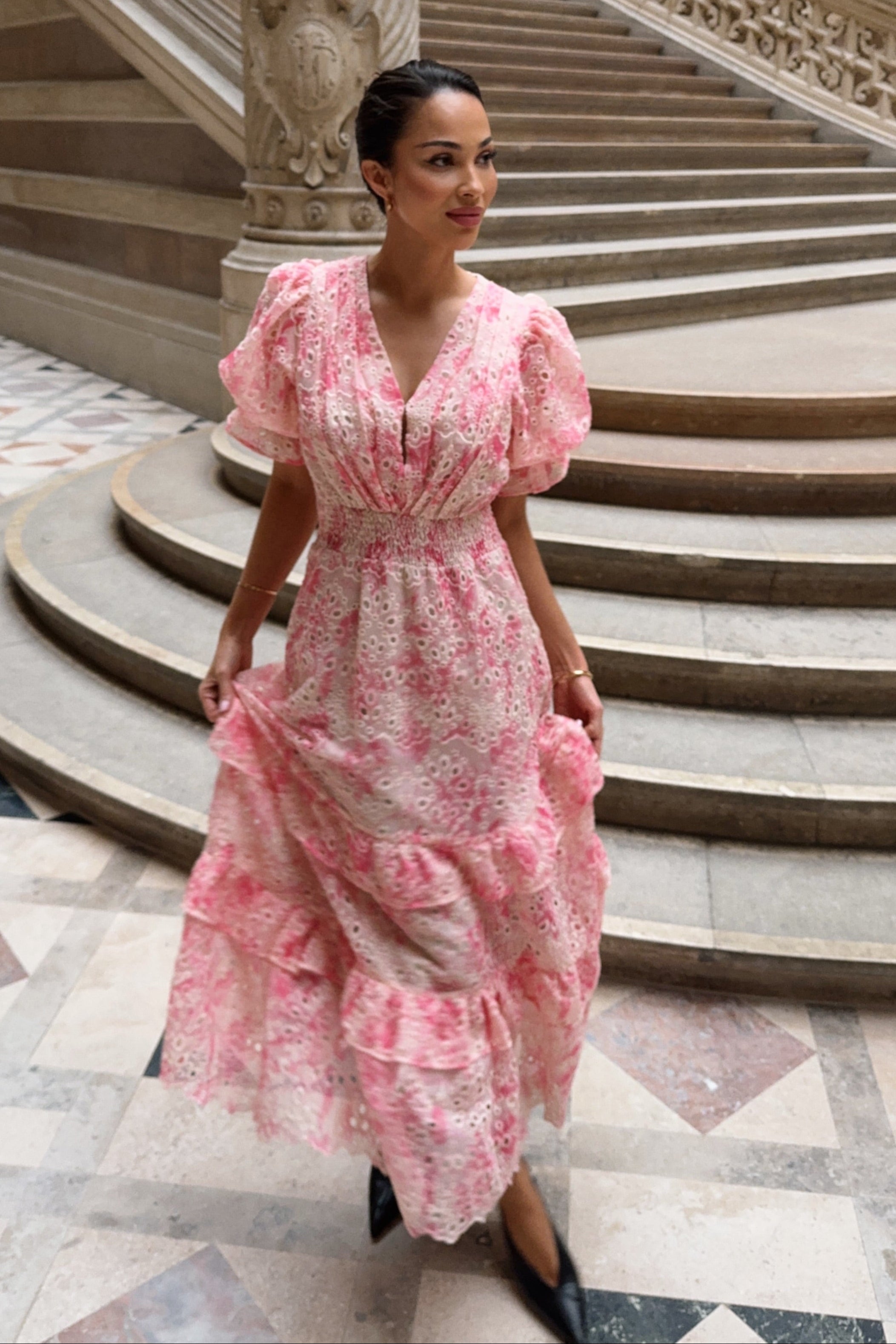 Nanni Floral Maxi Dress - Pink Floral