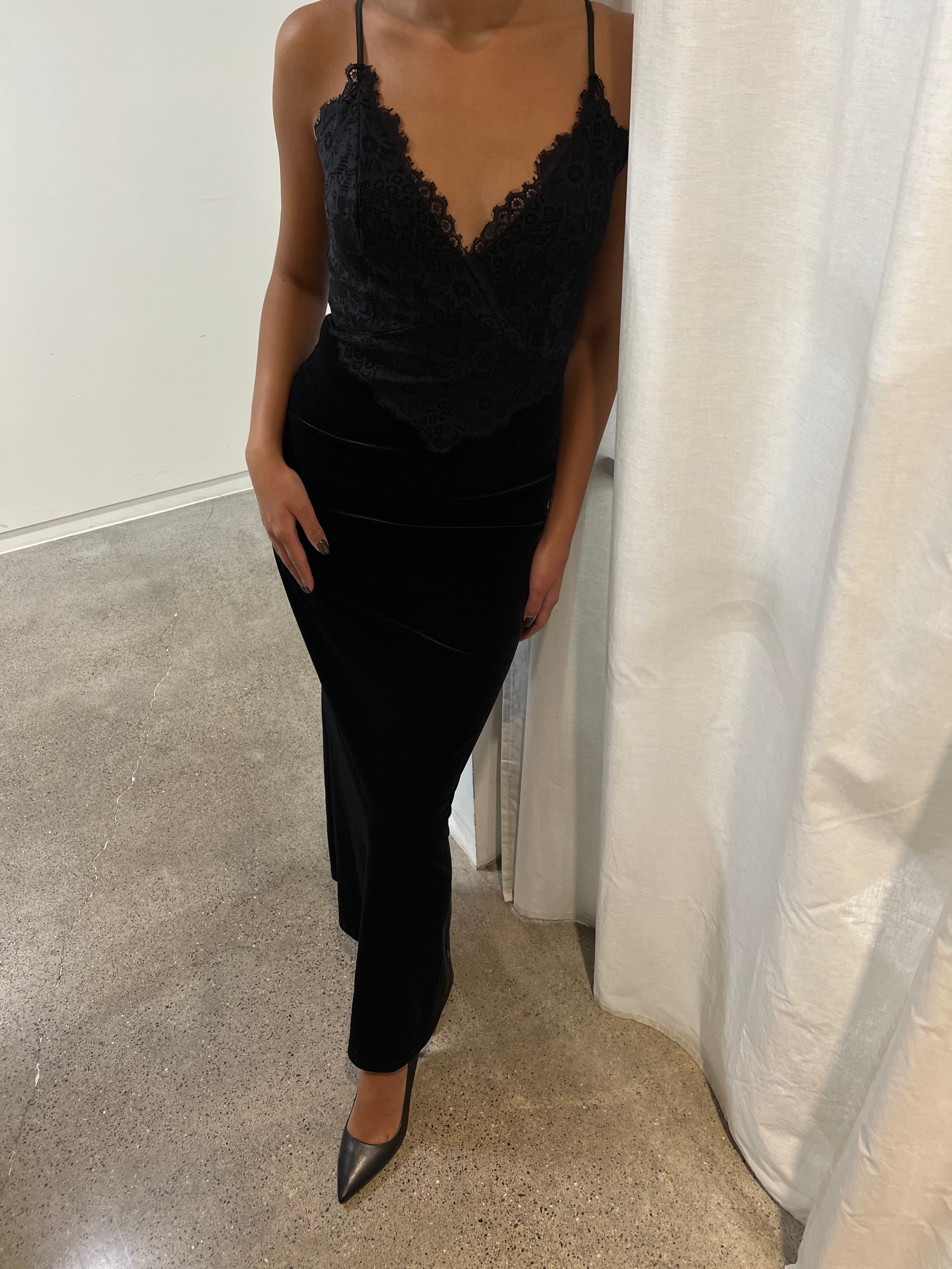 Signi Slip Dress - Black