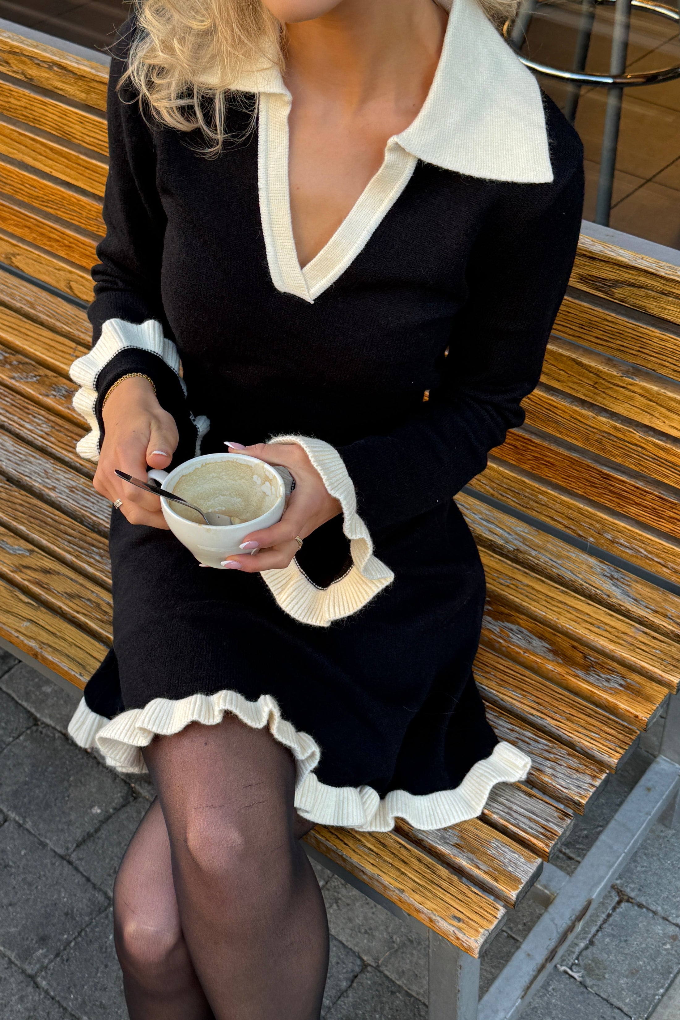 Marie Knitted Dress - Black