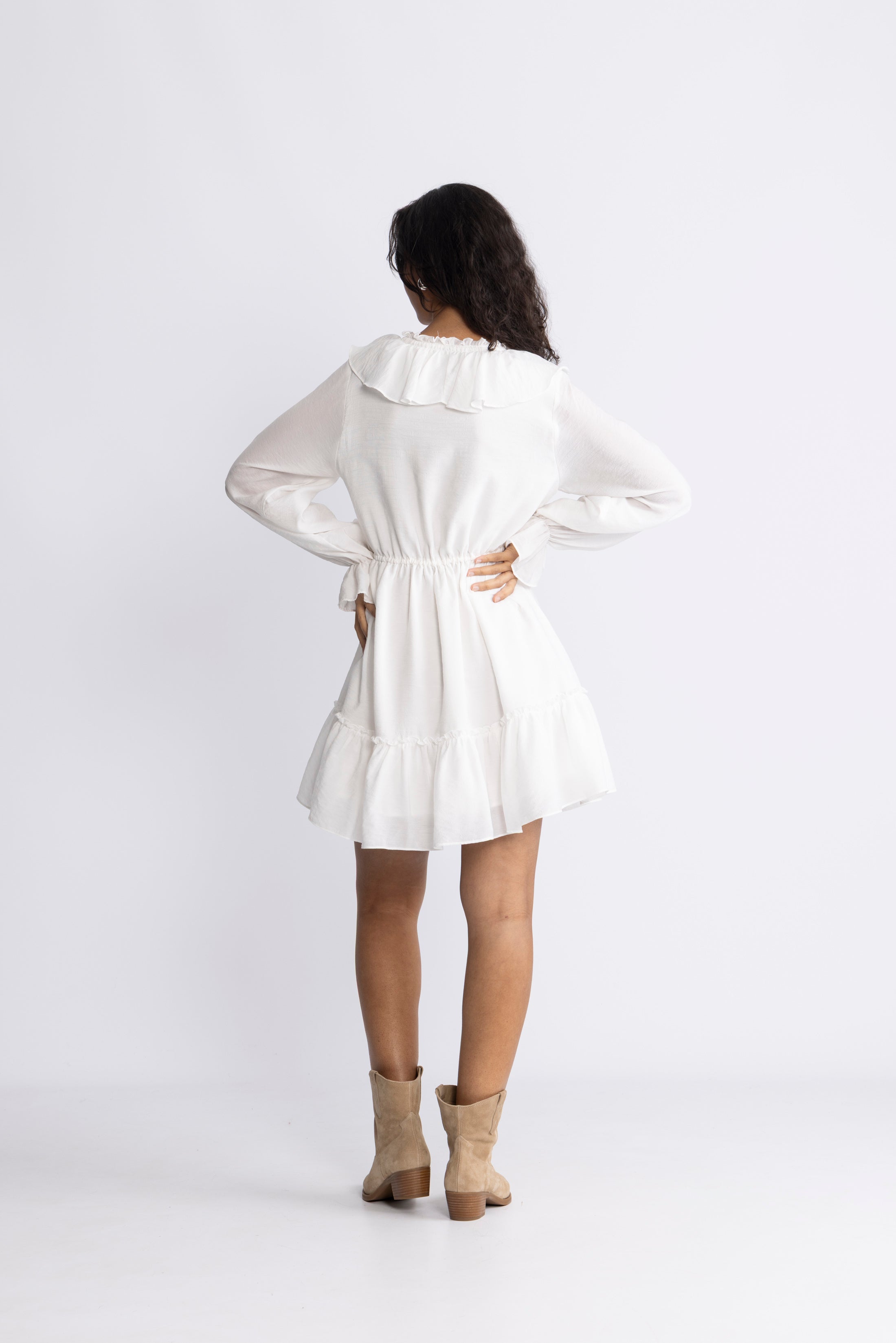 Aldora Boho Dress - White
