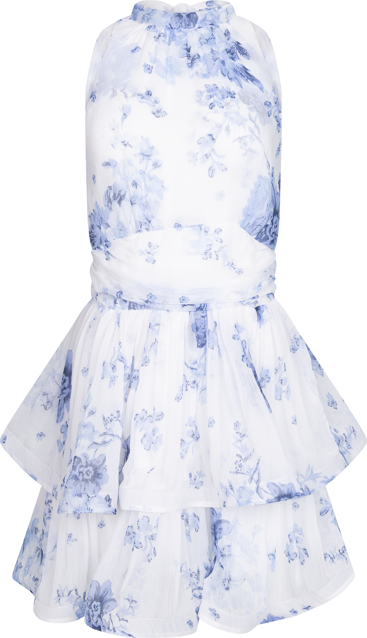 Idun Mini Flower Dress - Blue Flower