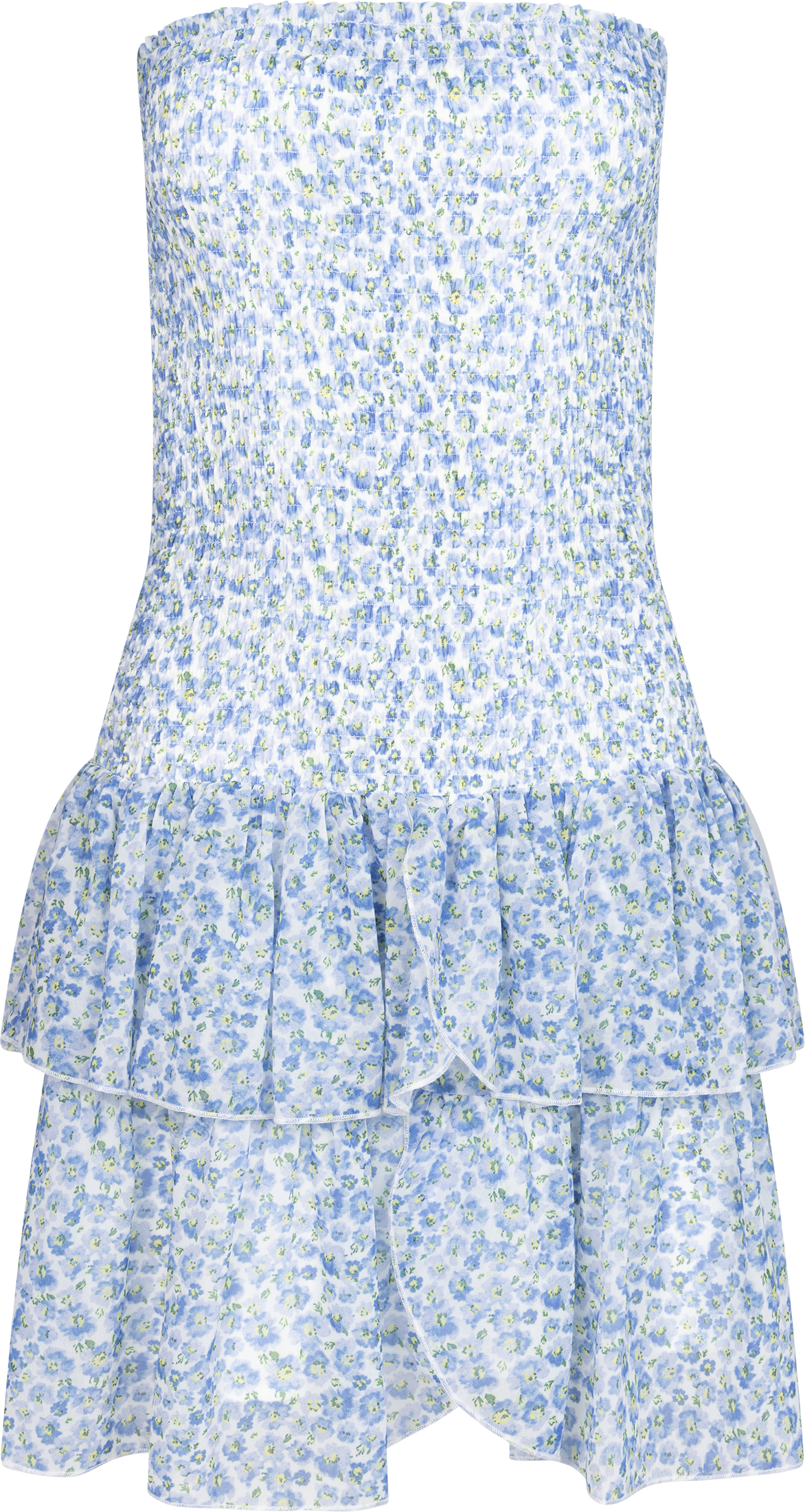 Kanutte Chiffon Smock Dress - Blue