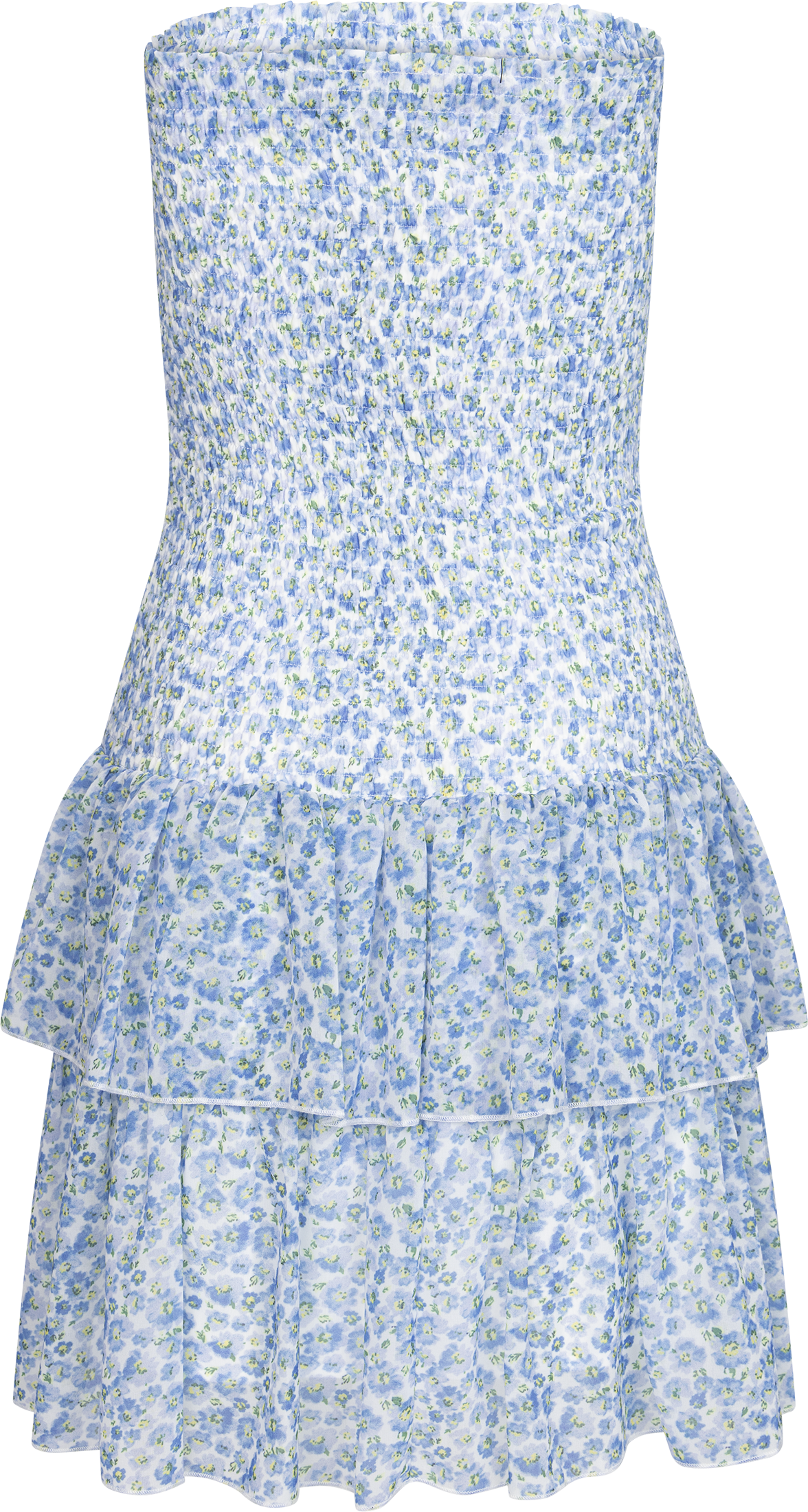 Kanutte Chiffon Smock Dress - Blue