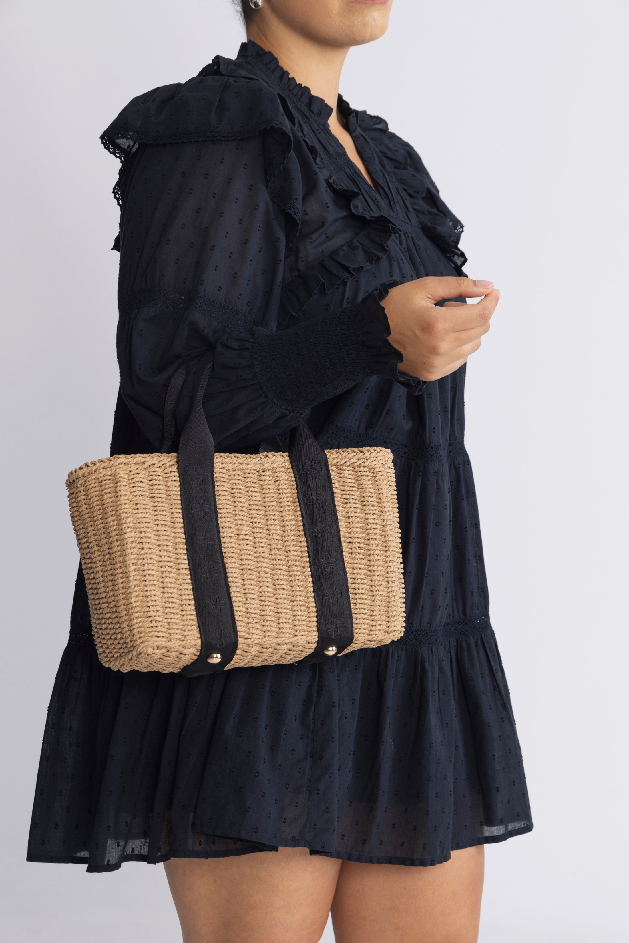 Beatrice Basket Bag - Black