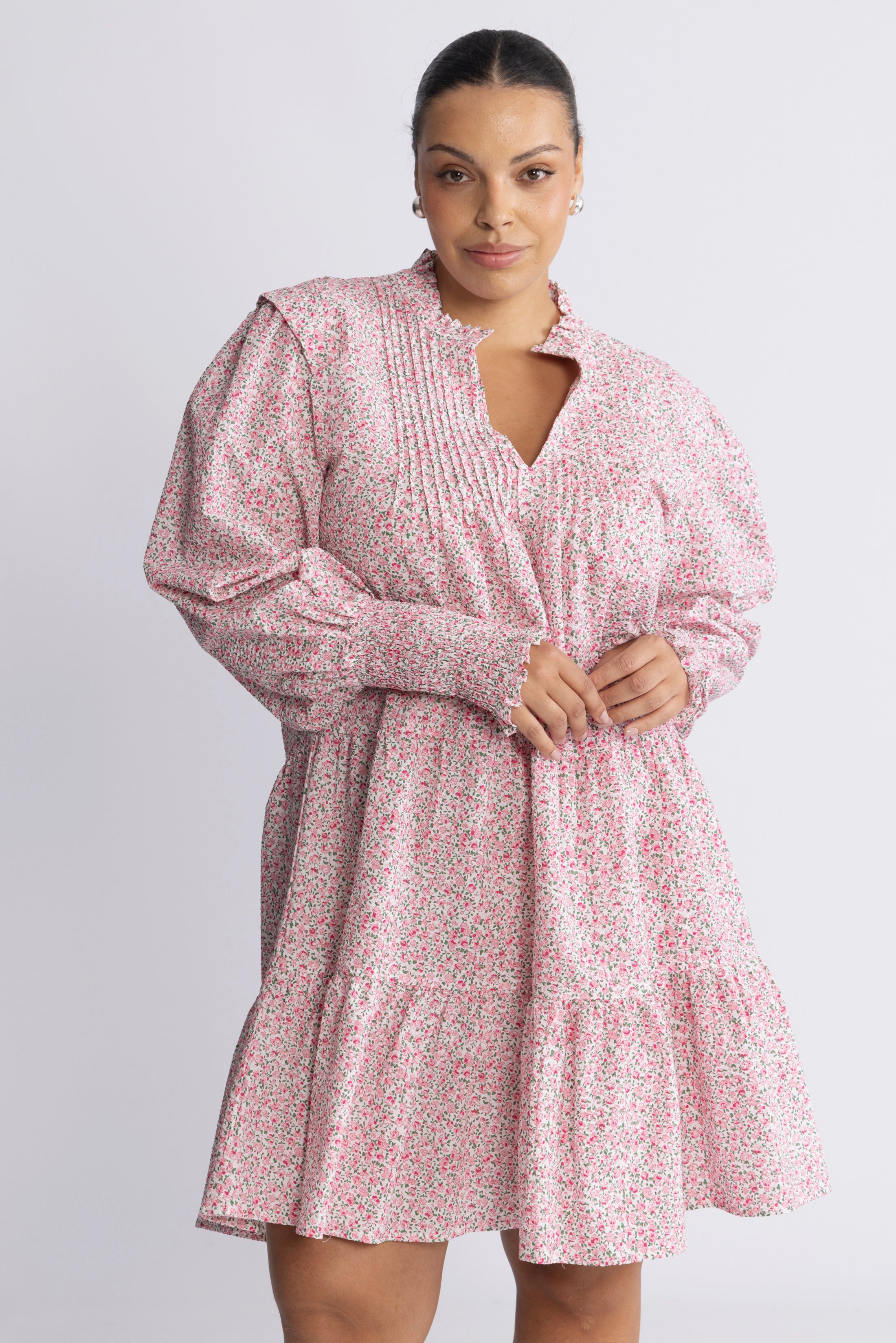 Embla Poplin Dress - Pink
