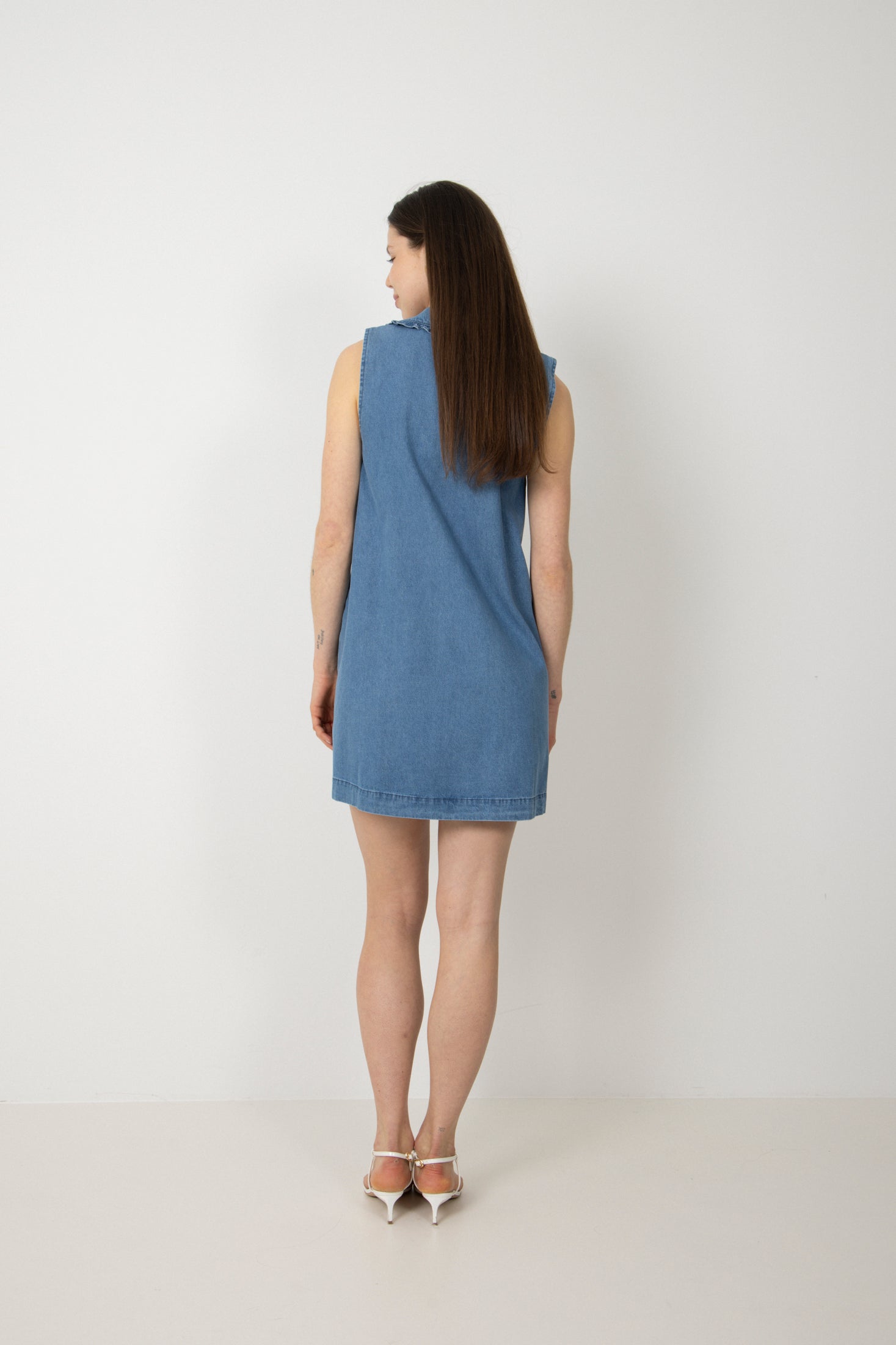 Hedda Denim Mini Dress - Blue