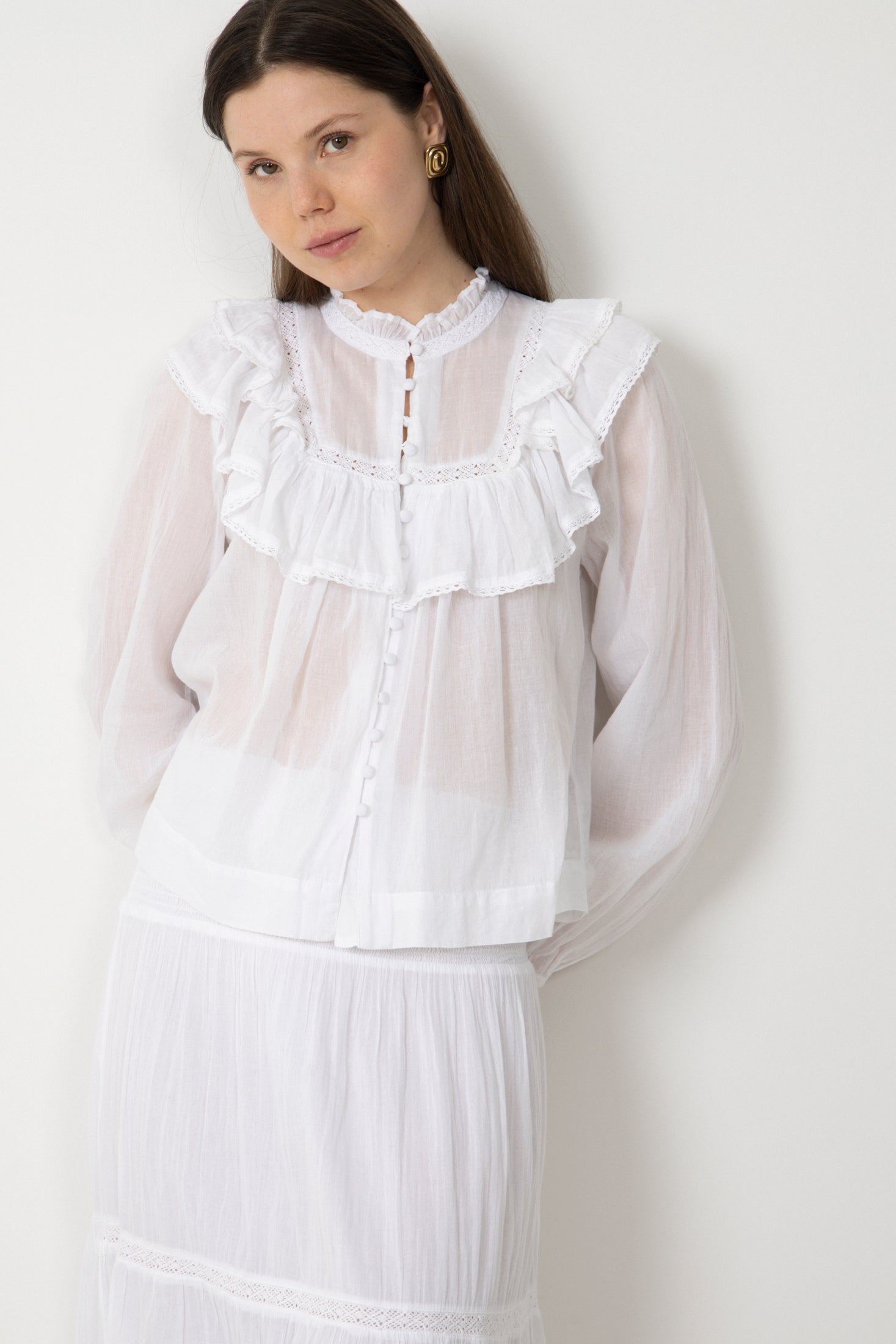 Viva Voile Blouse - White