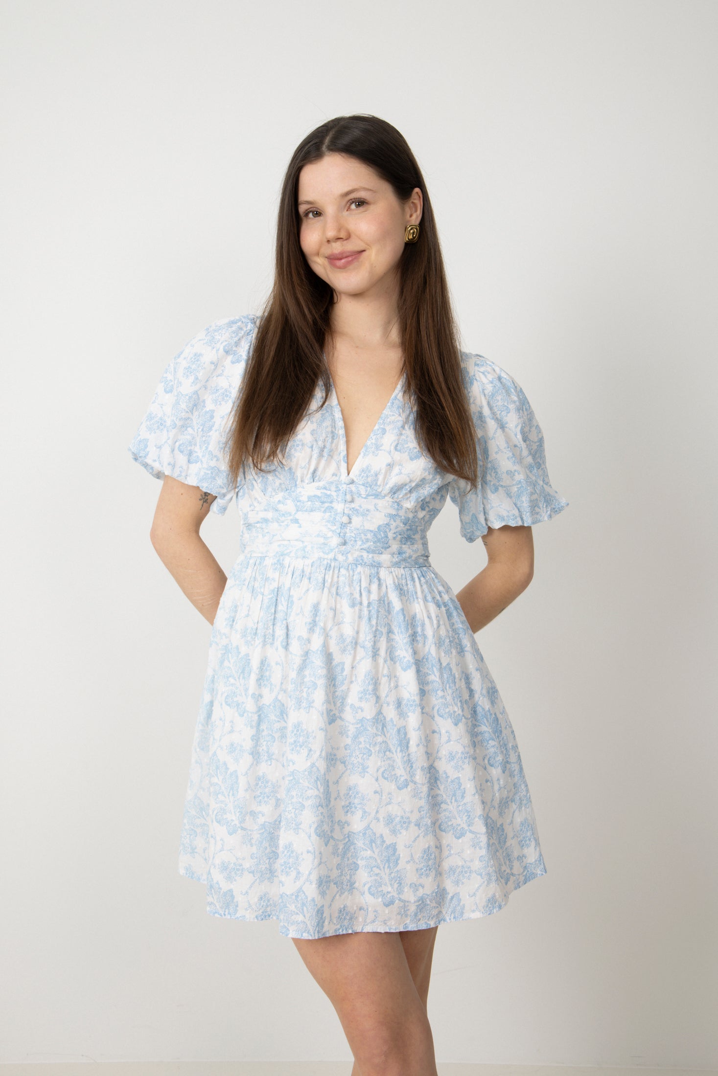 Nordis Voile Mini Dress - Blue