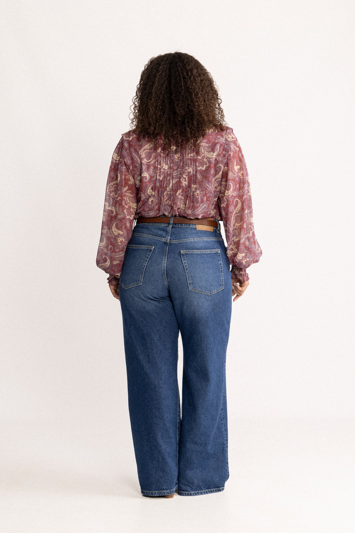 Emma Chiffon B Paisley Blouse - Wine Paisley