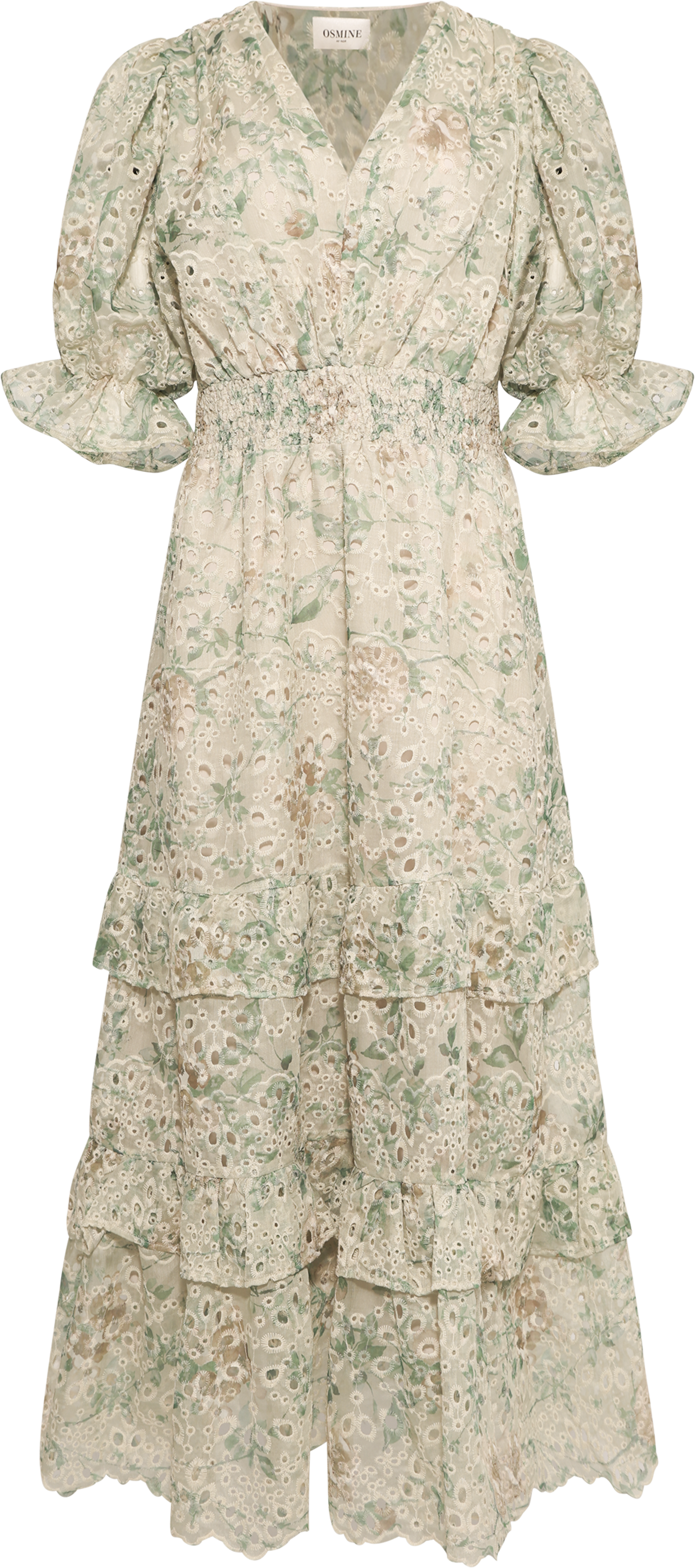 Nanni Fleur Maxi Dress - Green Flower