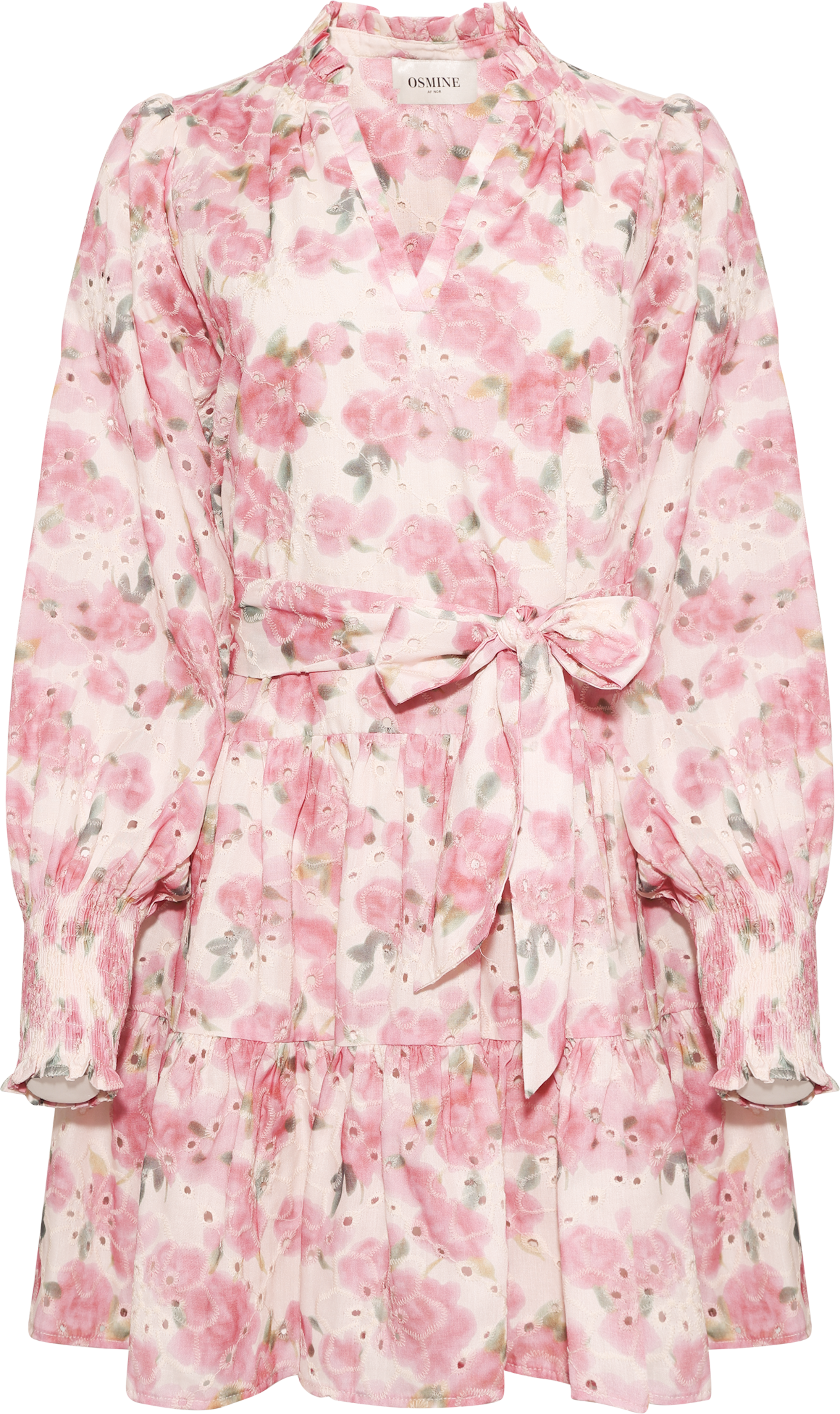Delphine Embroidery Dress - Light Pink Floral