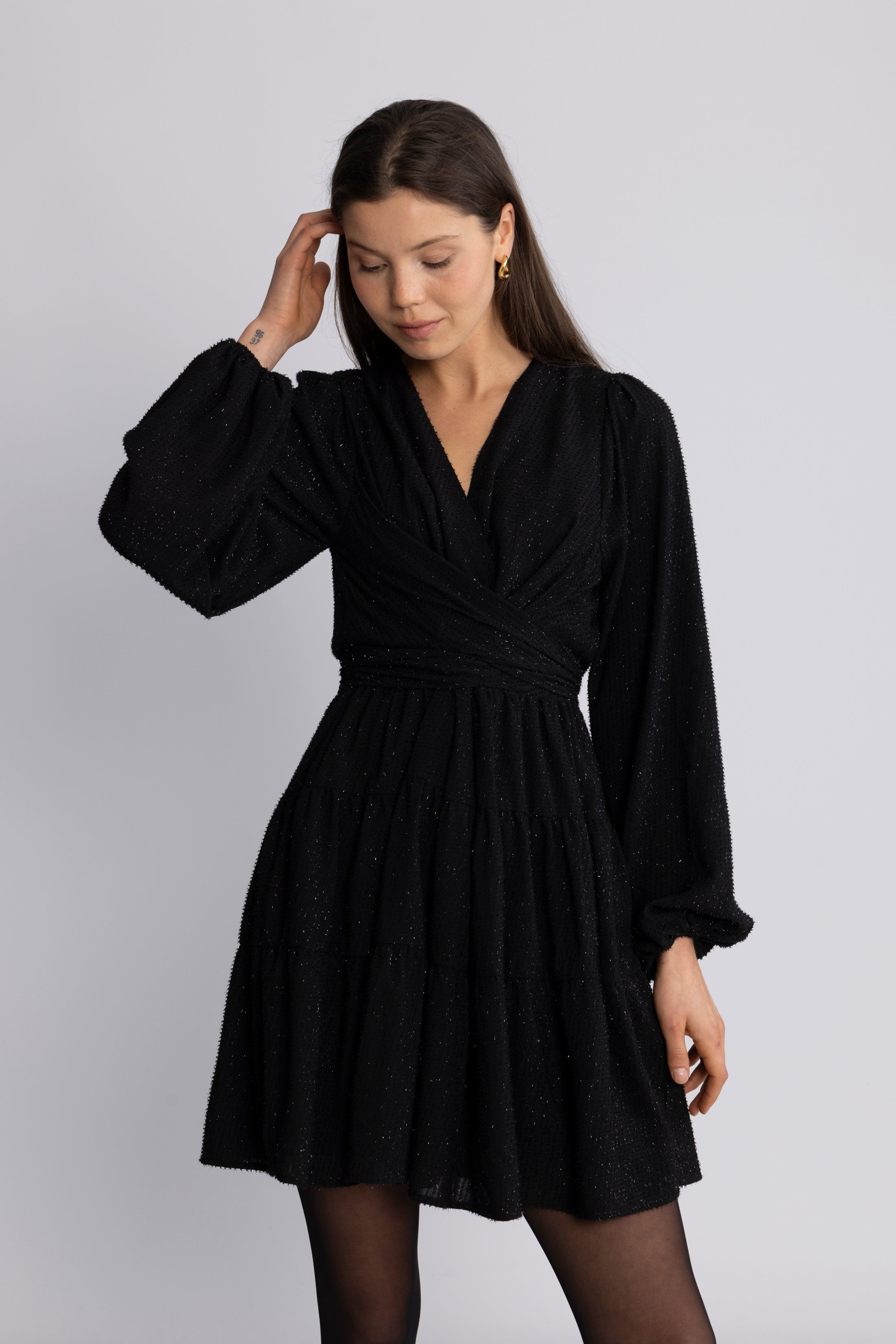 Hedvig Mini Dress - Black Silver