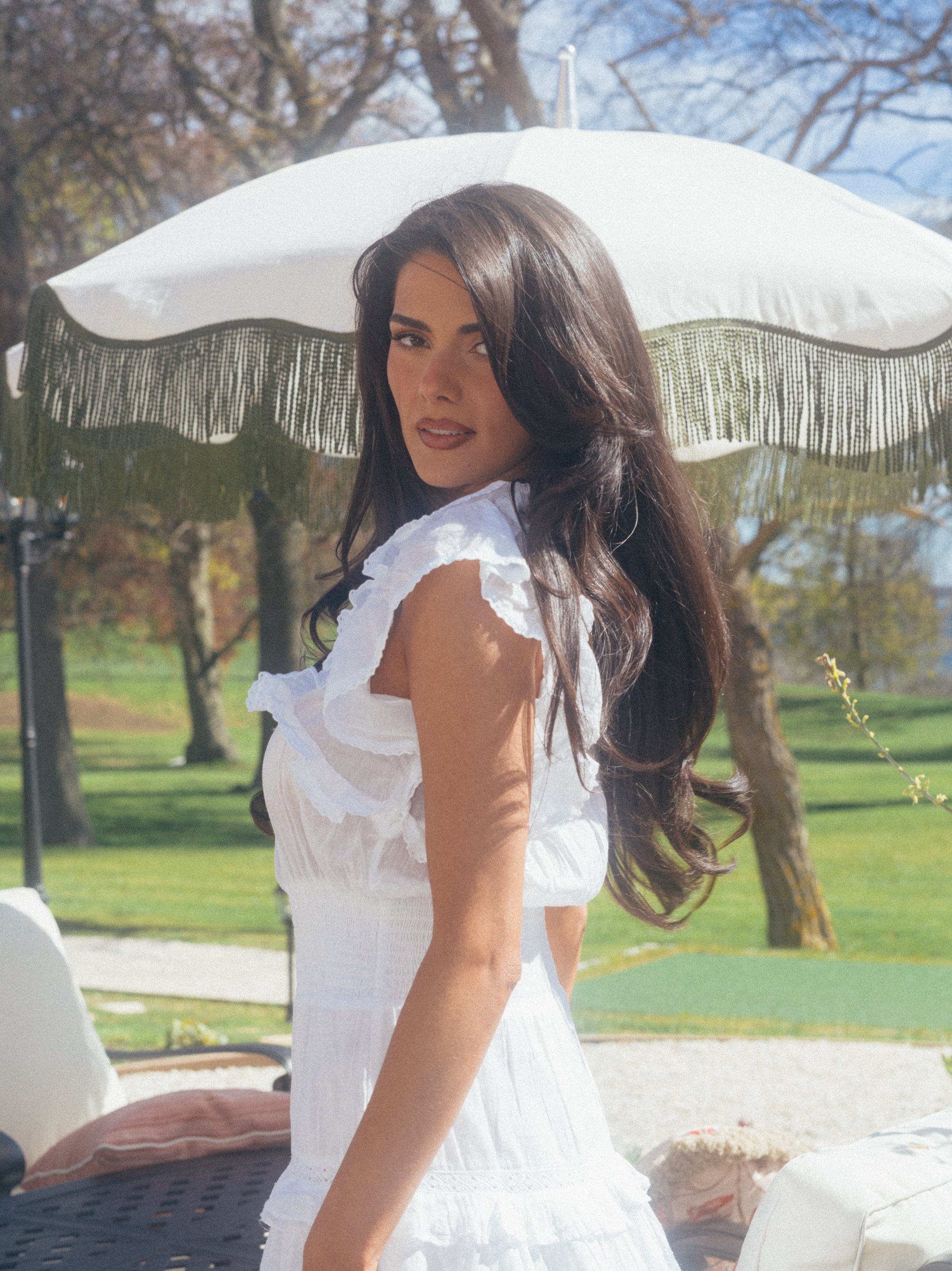 Fryd Voile Dress - White