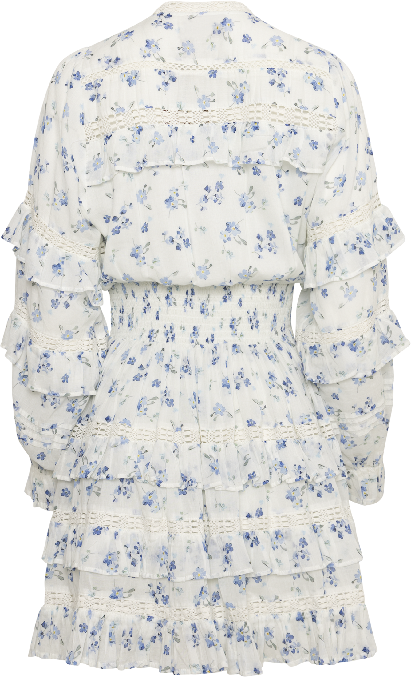 Sol Cotton Flower Dress - Blue Flower