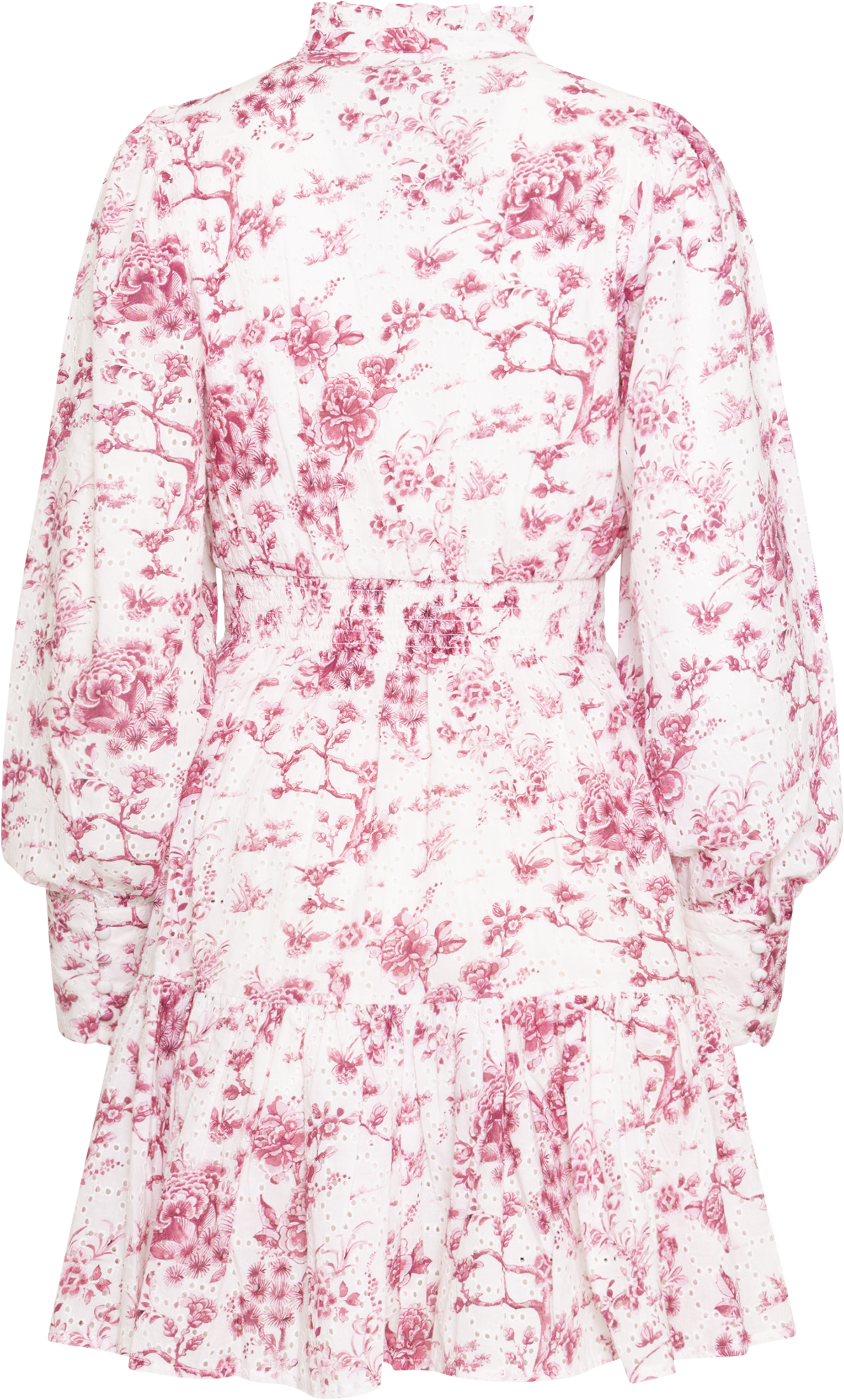 Liv Porcelain B Anglaise Dress - Dark Pink