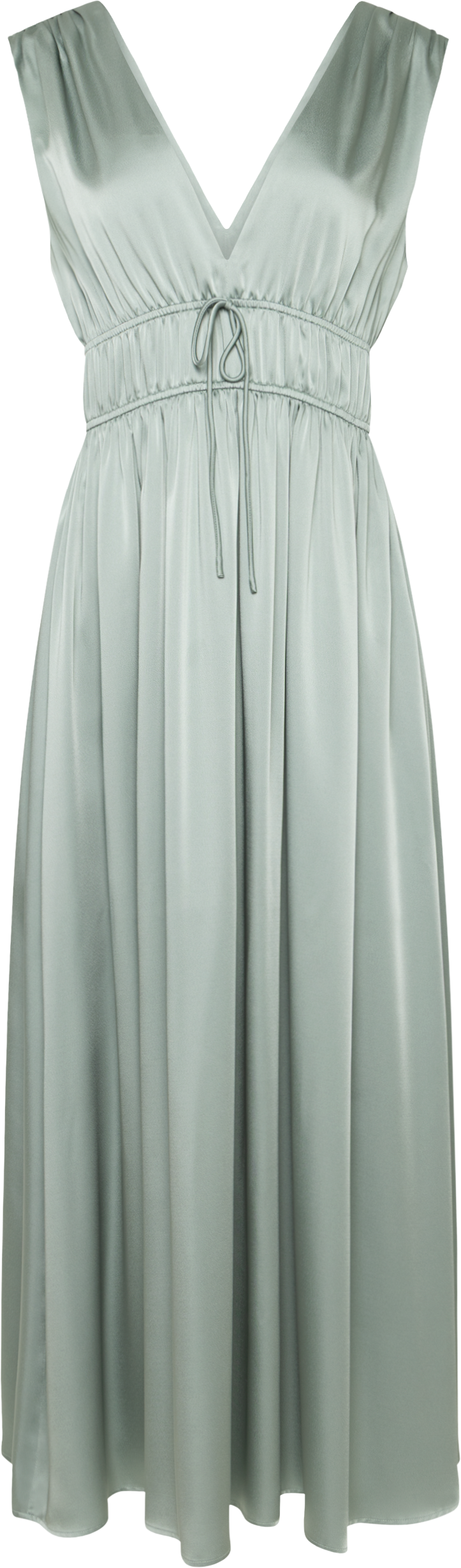 Martine Satin Maxi Dress - Sage Green