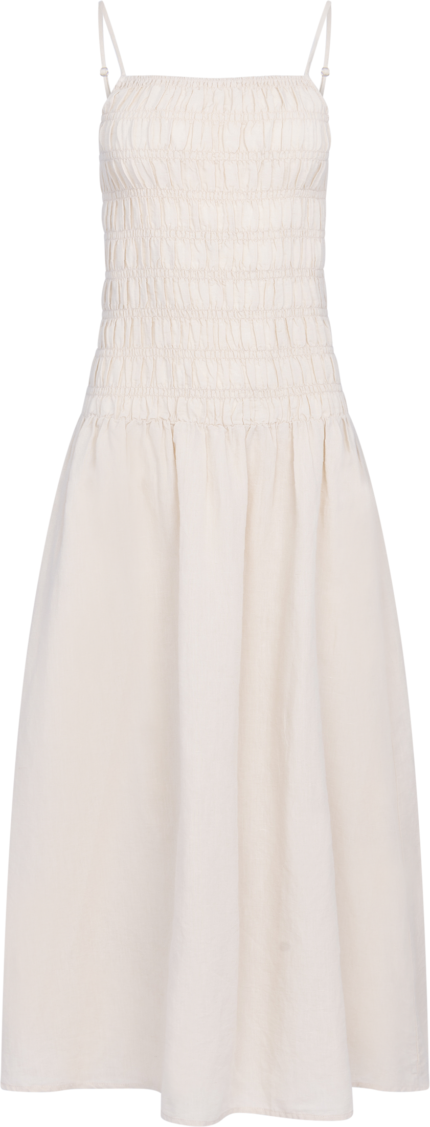 Amalie Maxi Linen Dress - Creme