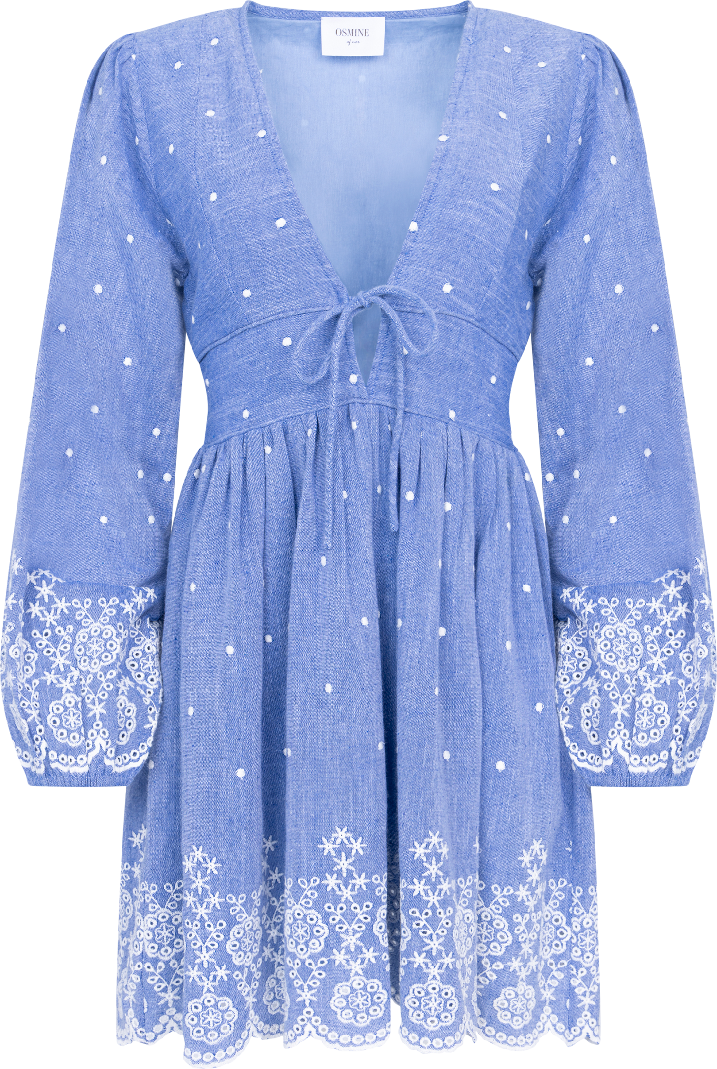 Runa Chambray Mini Dress - Blue