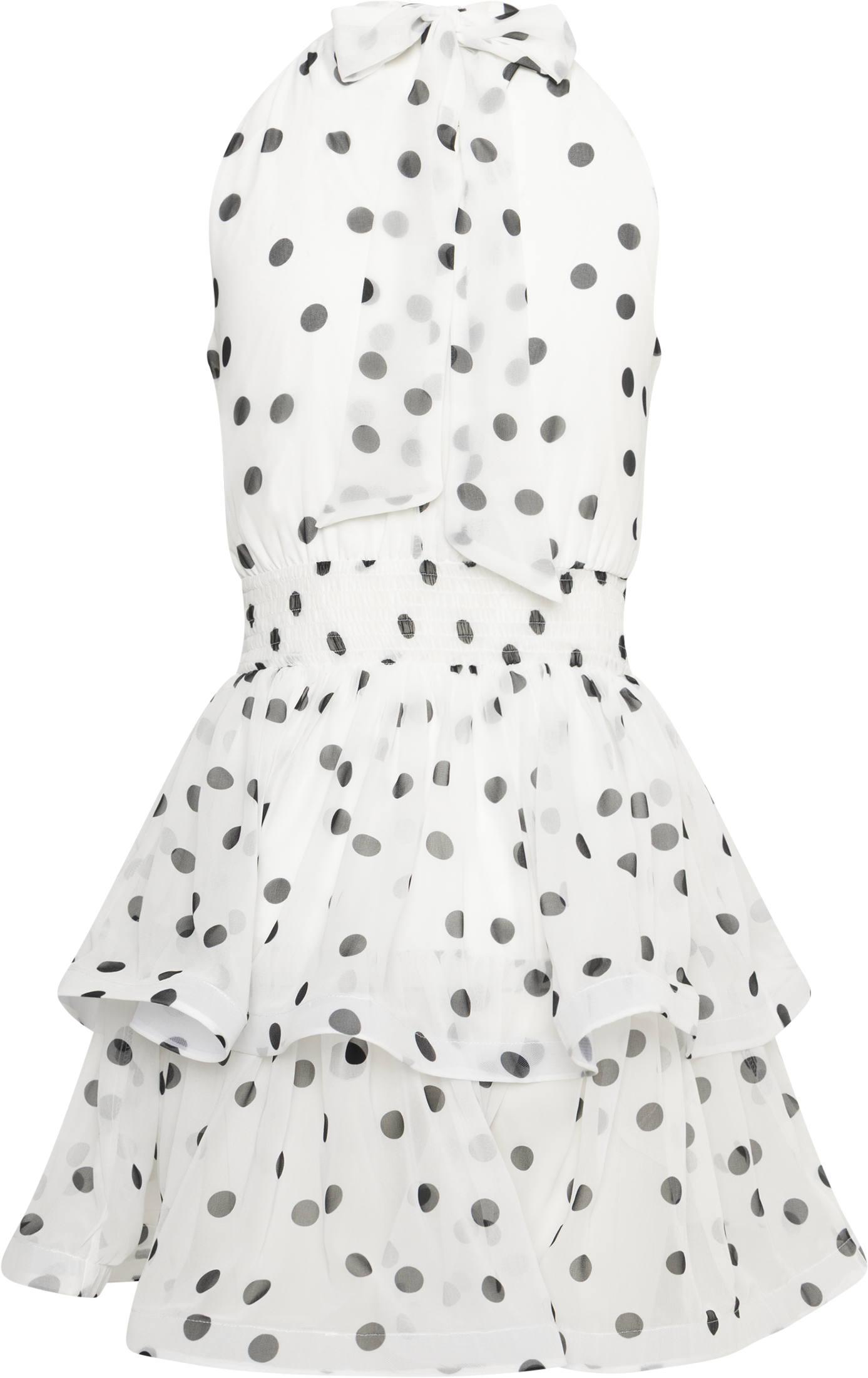 Idun Polka Dot Dress - White/Black